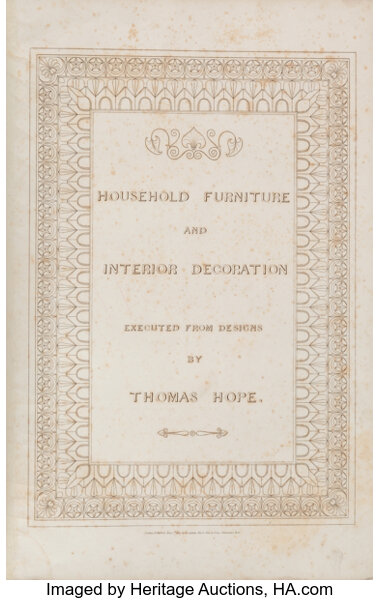 Furniture And Design Thomas Hope Household Furniture And