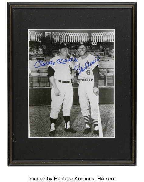 Lot - TWO AUTOGRAPHED STAN MUSIAL IMAGES