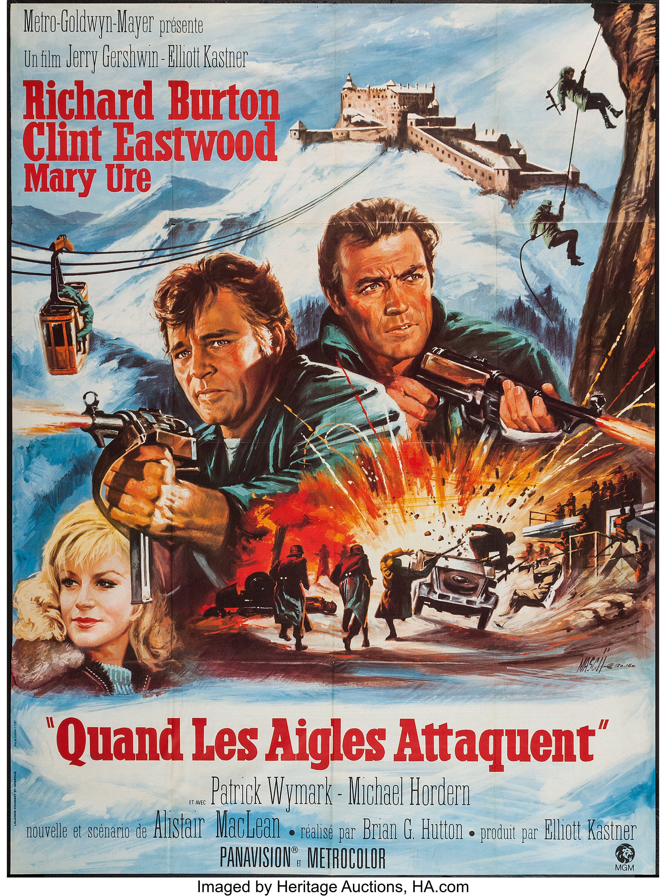 Where Eagles Dare Mgm 1968 French Grande 46 X 62 War Lot Heritage Auctions