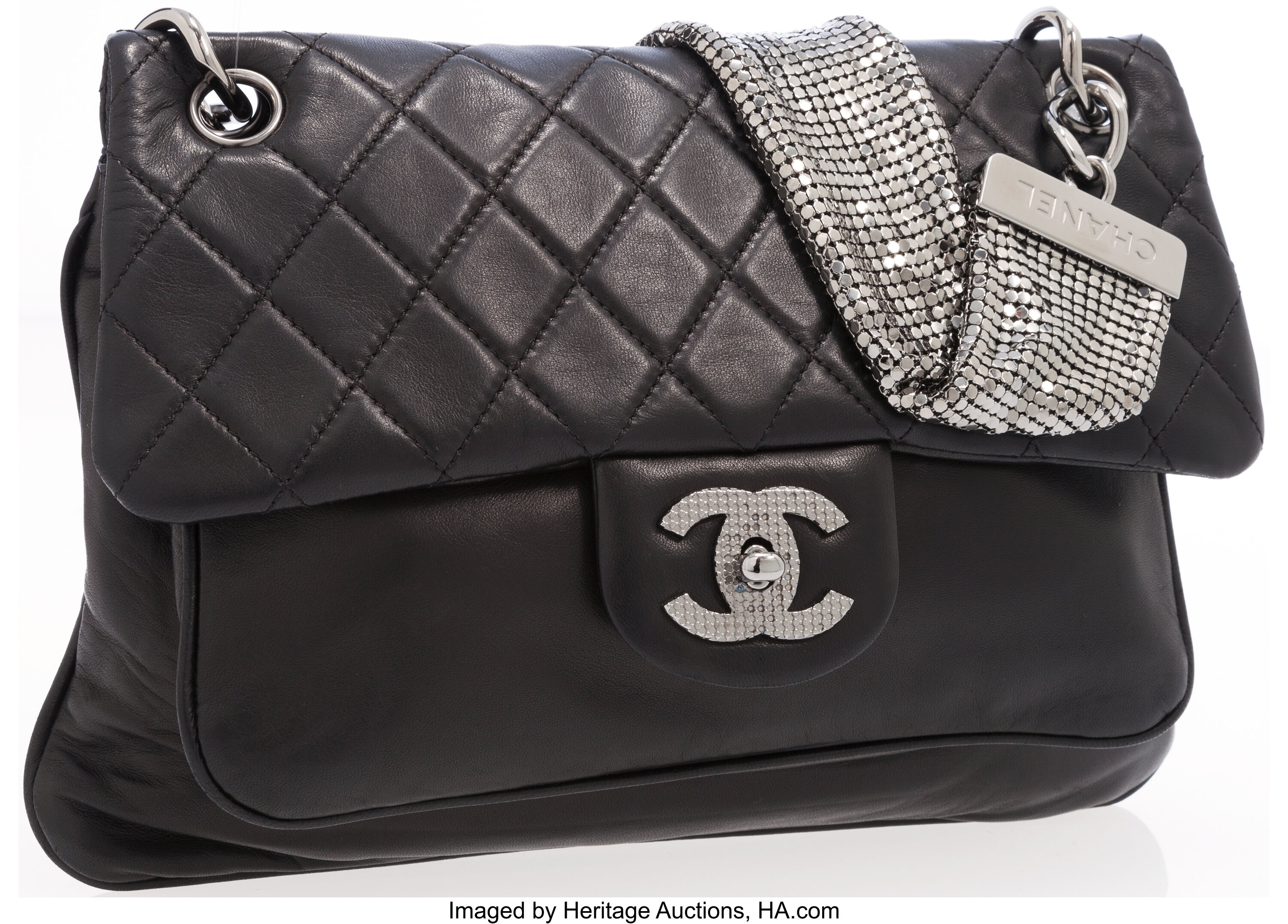 NEW YSL POUCH CASE BLACK LEATHER W SILVER GROMMETS  Black leather  espadrilles, Chanel chain, Everyday essentials products