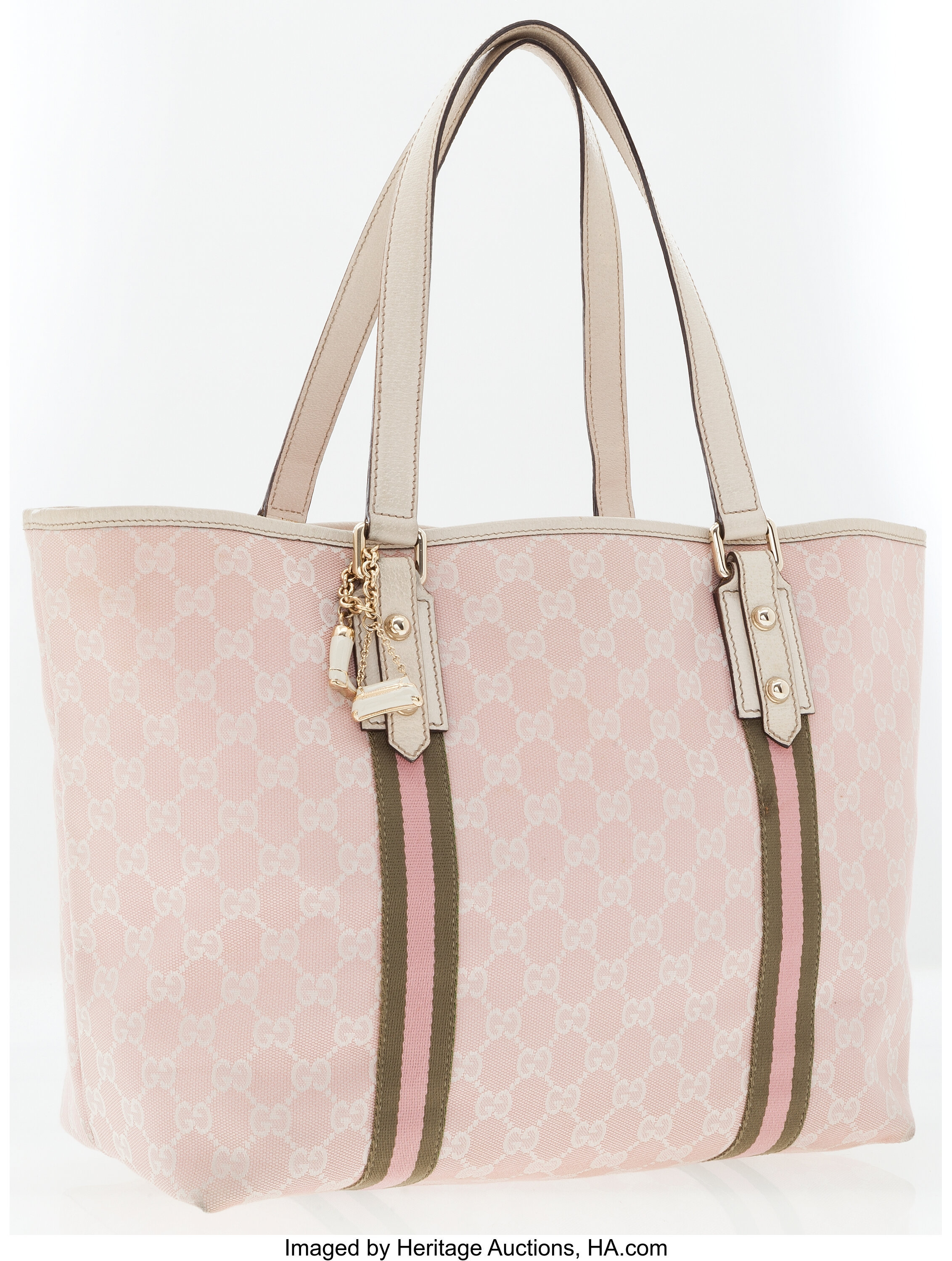 Gucci Pink GG Monogram Canvas Tote Bag . ... Luxury Accessories | Lot  #79058 | Heritage Auctions