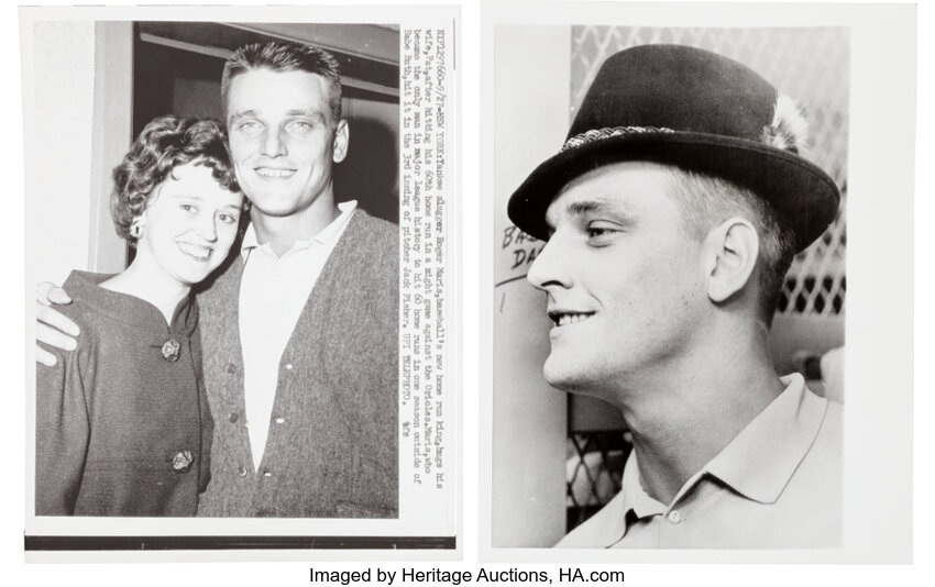 1961 Roger Maris Wire Photographs Lot Of 2. Baseball