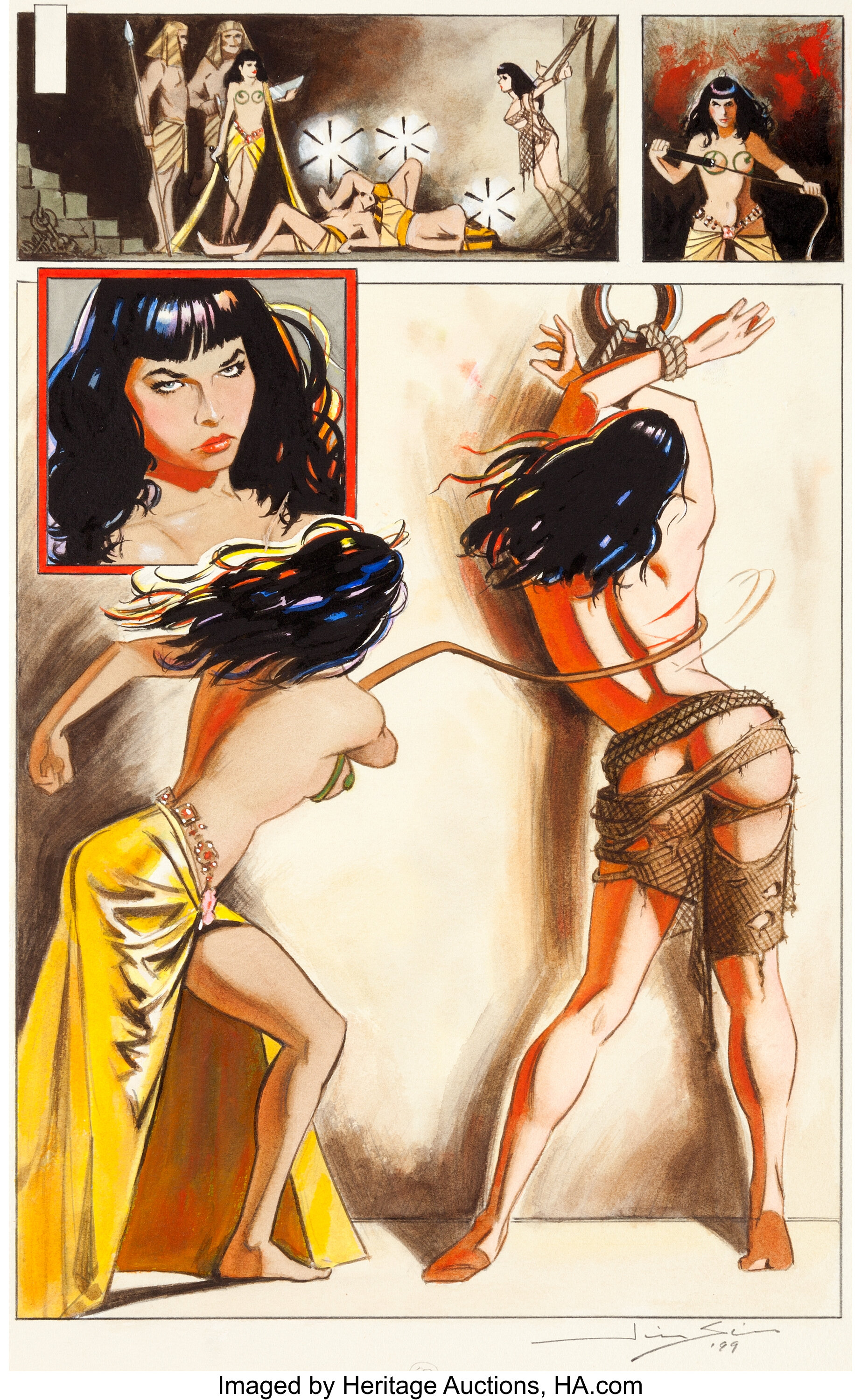 Jim Silke Bettie Page Queen of the Nile #2 Painted Bondage/Whipping | Lot  #93488 | Heritage Auctions