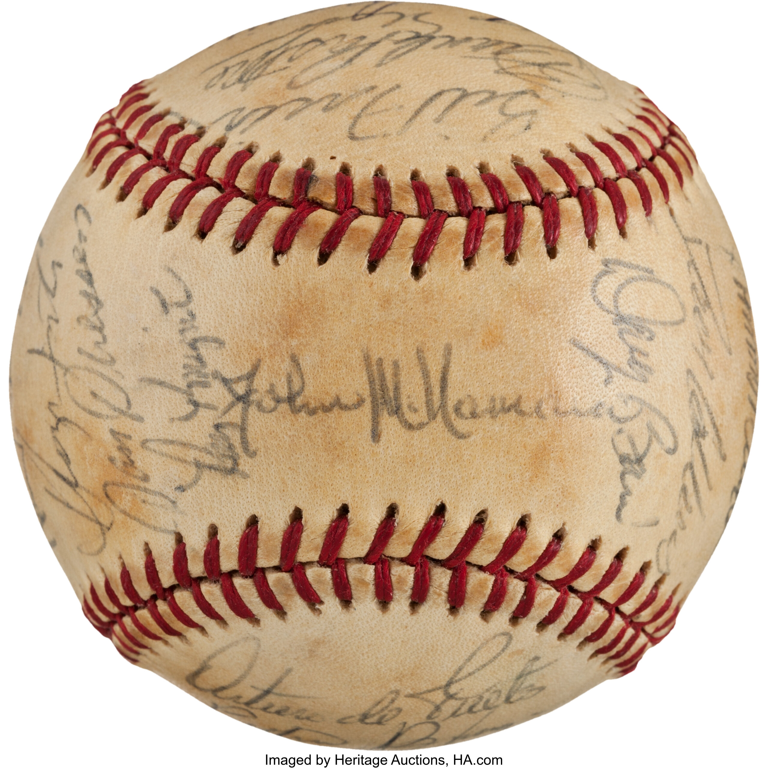 2014 Cincinnati Reds Team-Signed Baseball -- Features Autographs