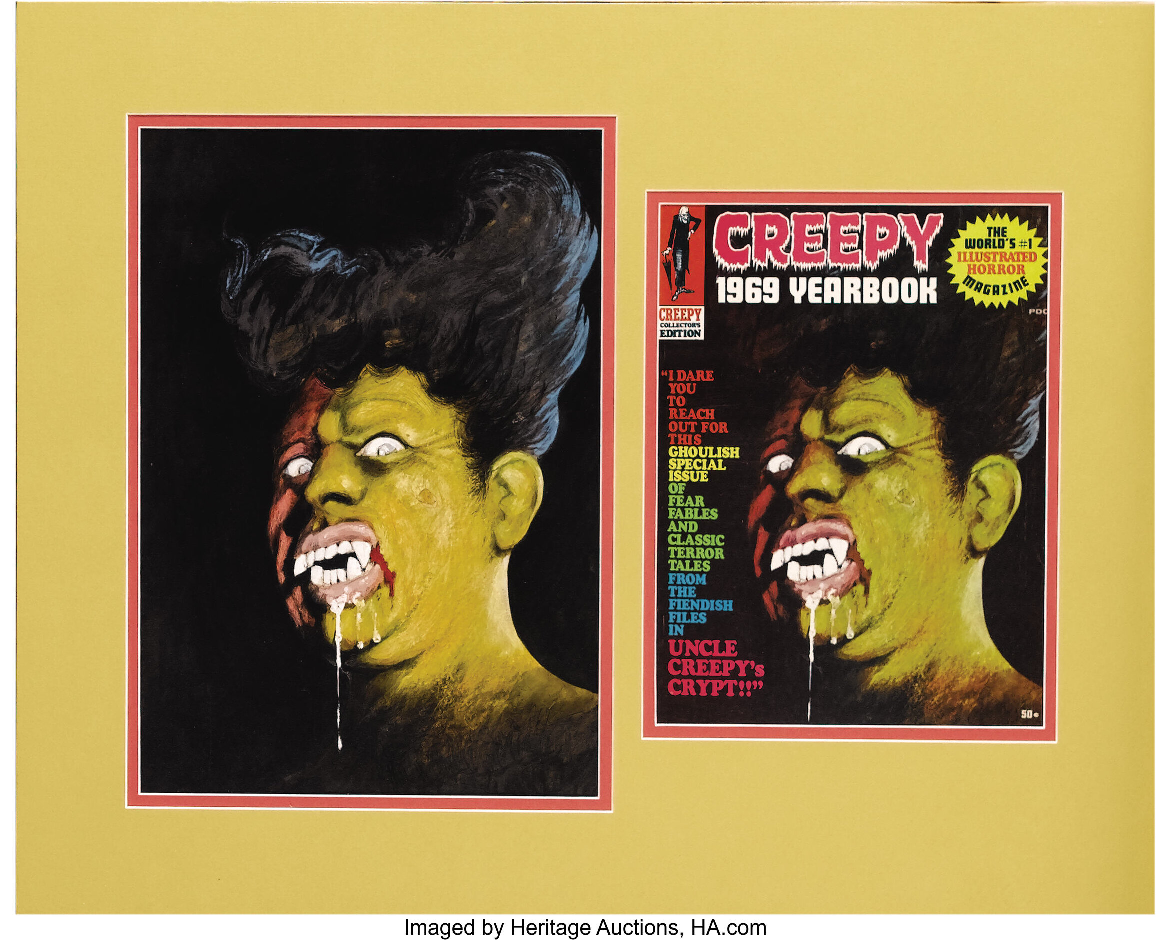 H. B. Harris - Creepy 1969 Yearbook Cover Art Original Art (Warren