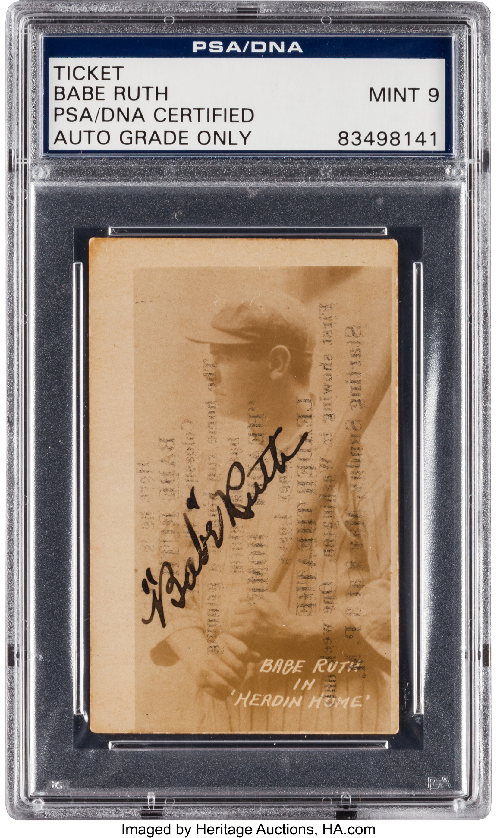 BABE RUTH MINT SIGNED INDEX CARD PSA/DNA AUTOGRAPHED 1927 NEW YORK YANKEES