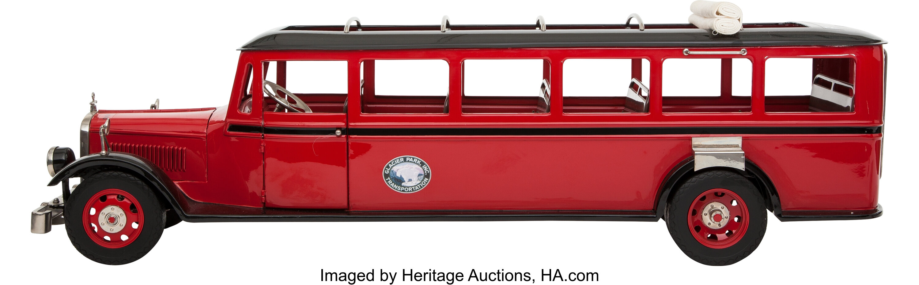 Scale Model Glacier Park Red Jammer Bus By Retro 1 2 3 9 X Lot 87267 Heritage Auctions