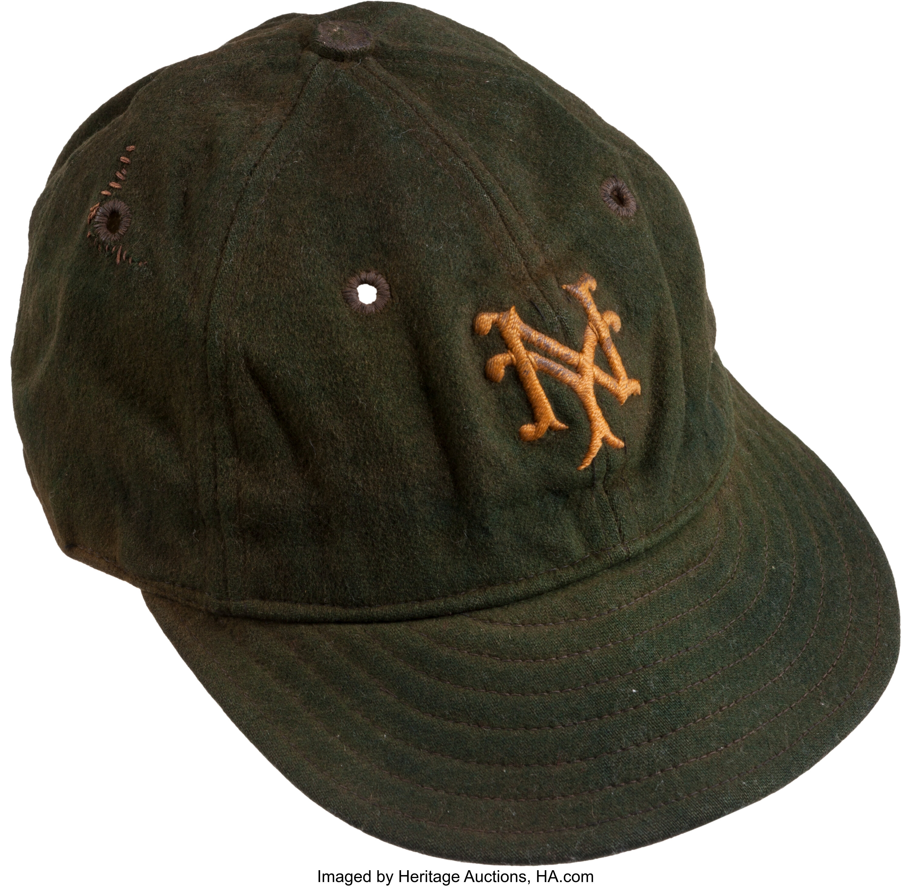 1933-35 Carl Hubbell Game Worn New York Giants Cap. Baseball