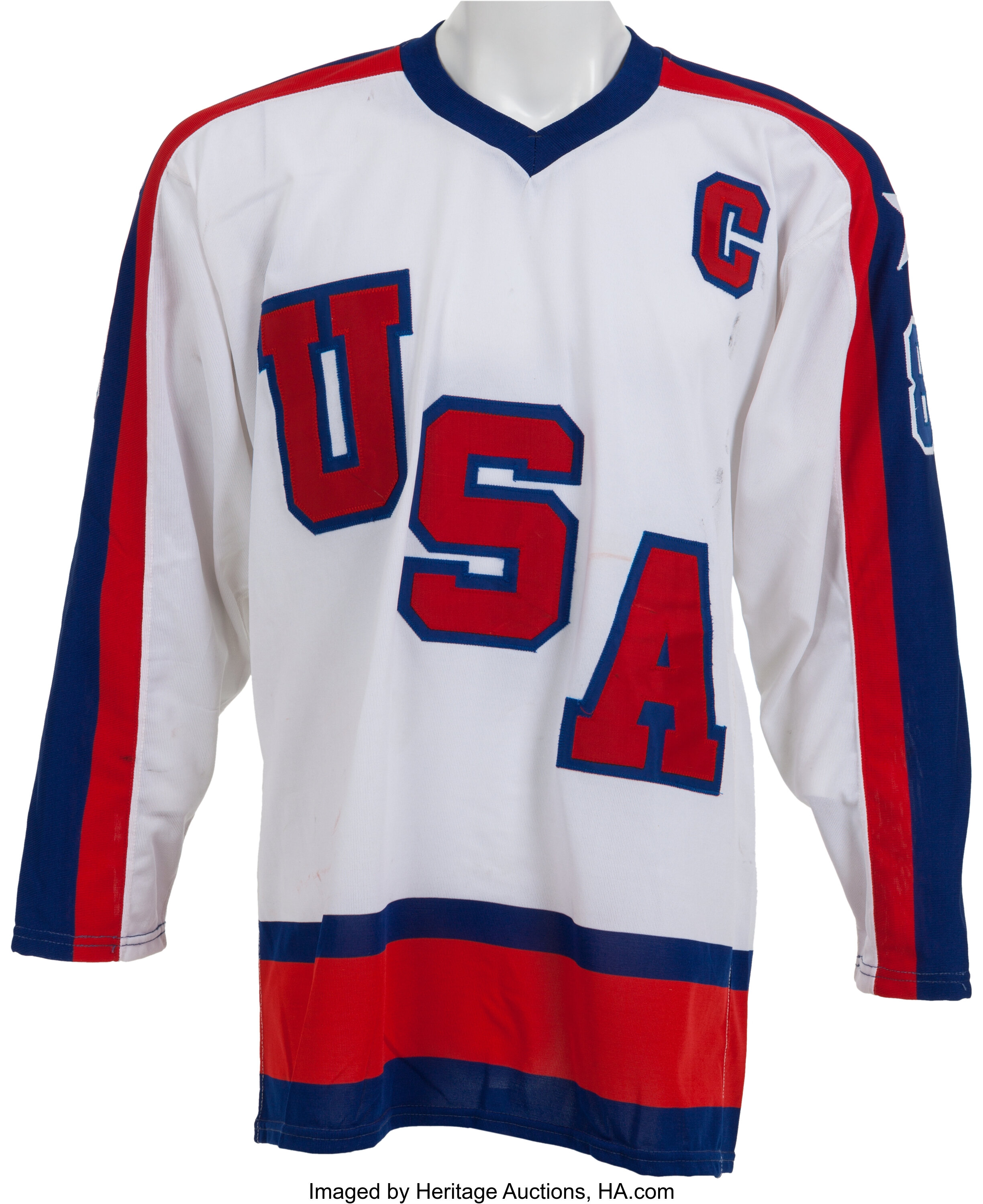 1984 Phil Verchota Game Worn Usa Olympic Hockey Team Jersey Lot Heritage Auctions
