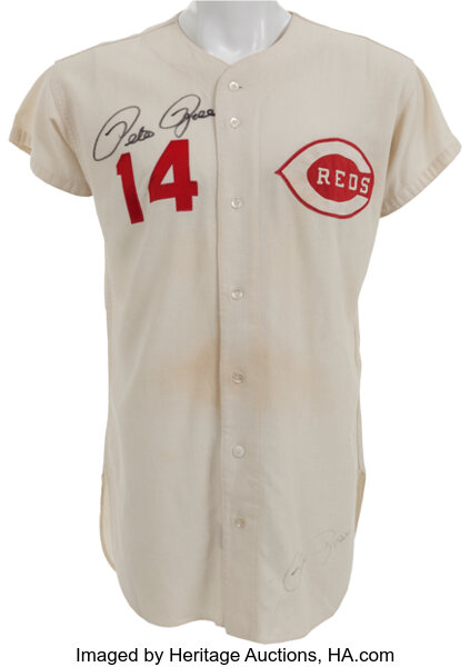 Pete Rose Cincinnati Reds Game Used Jersey 1967 - Game Used Only