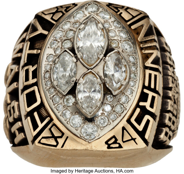 Our five Super Bowl rings in all their glory : r/49ers