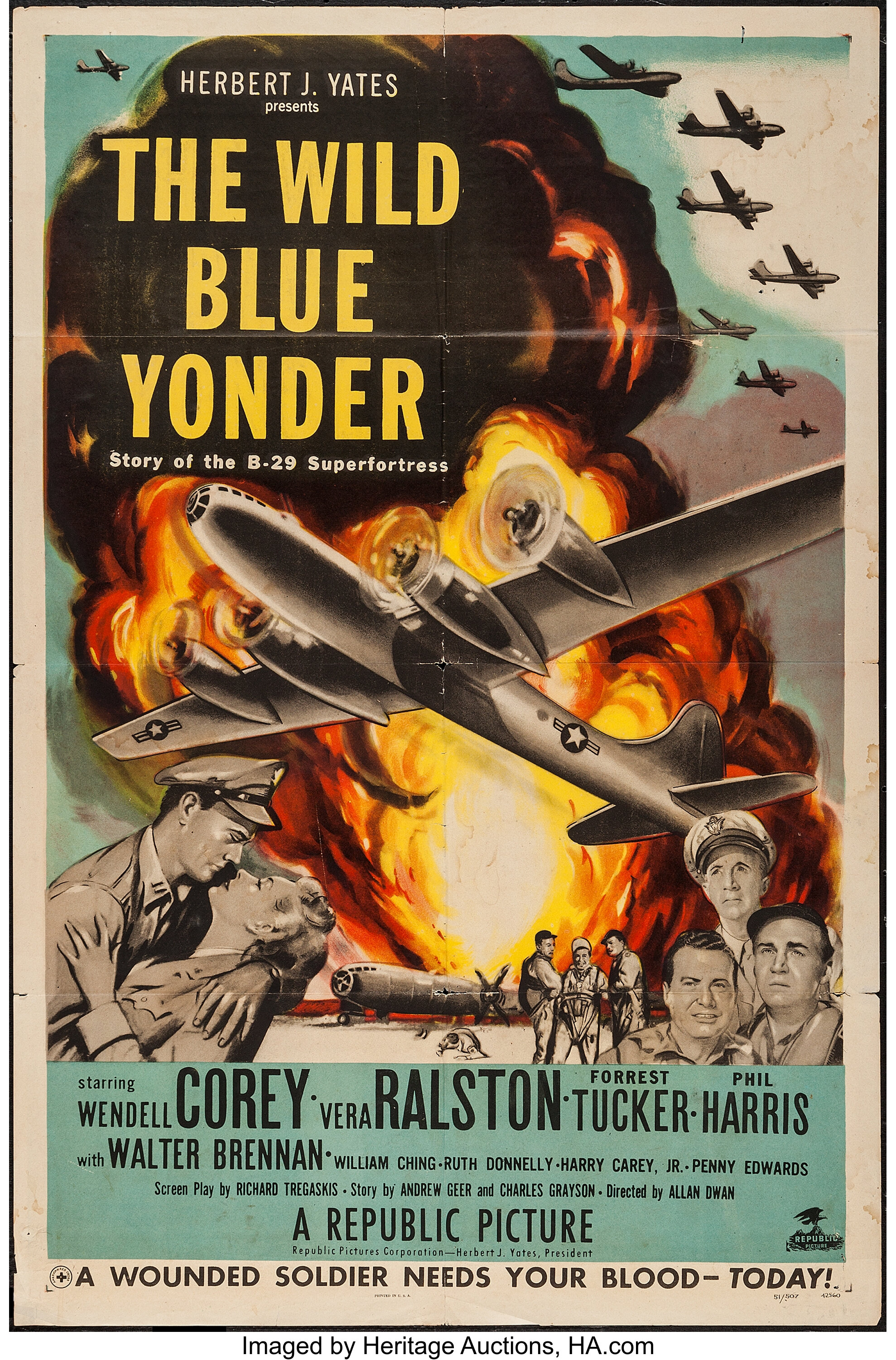 The Wild Blue Yonder (Republic, 1951). One Sheet (27