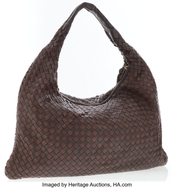 Bottega Veneta Small Chocolate Intrecciato Leather Classic Hobo, Lot  #78058