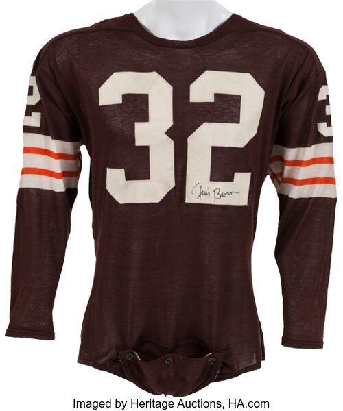 Lot Detail - Jim Brown Signed Mitchell & Ness Durene Jersey (PSA/DNA)