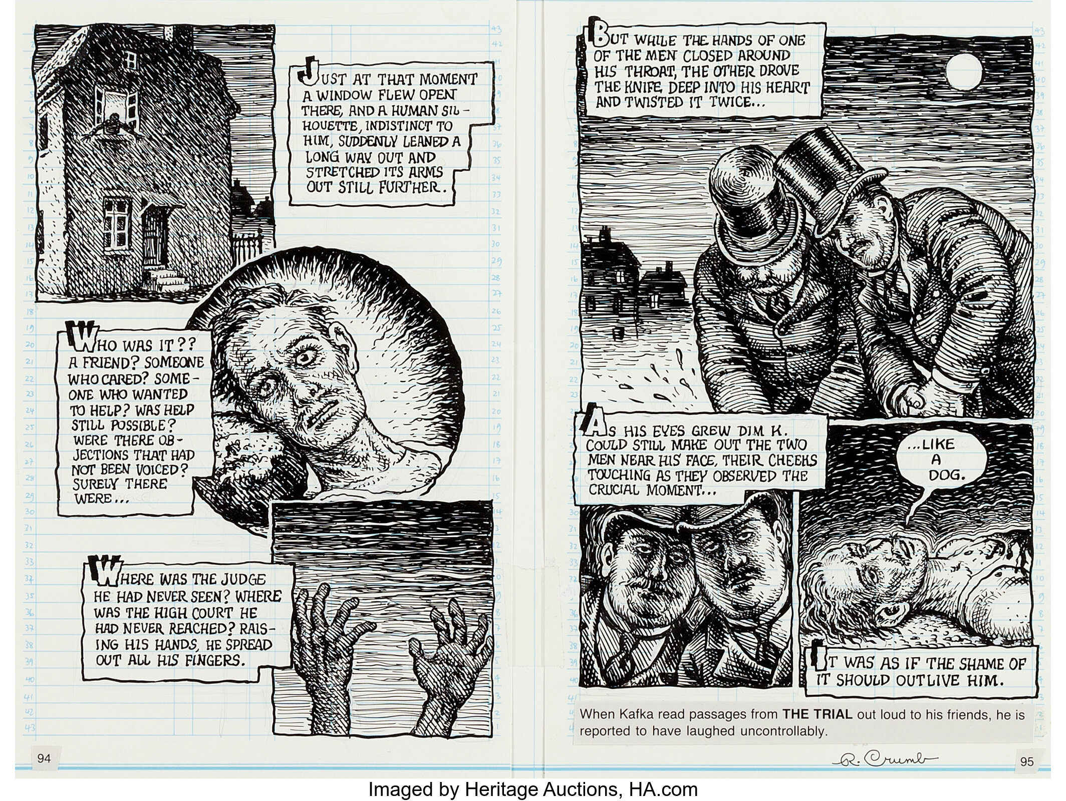 Robert Crumb Kafka For Beginners (R. Crumb's Kafka) Pages 94-95 | Lot ...