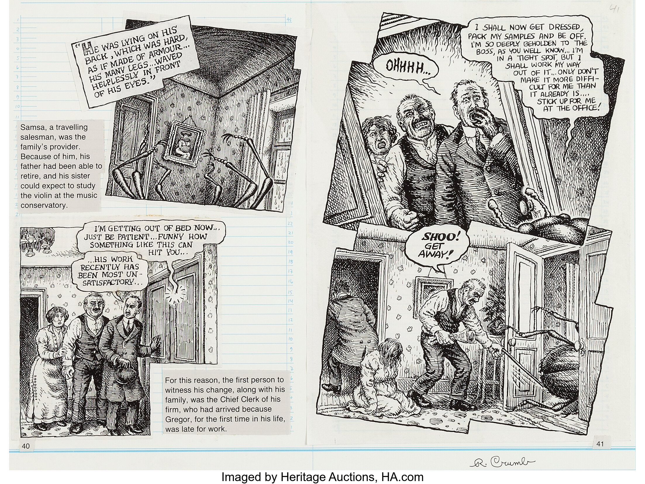 Robert Crumb Kafka For Beginners (R. Crumb's Kafka) Pages 40-41 | Lot ...