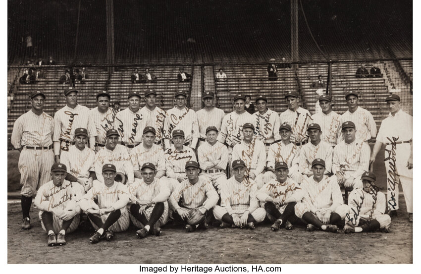1927 New York Yankees Team Signed Photograph. Baseball, Lot #80049