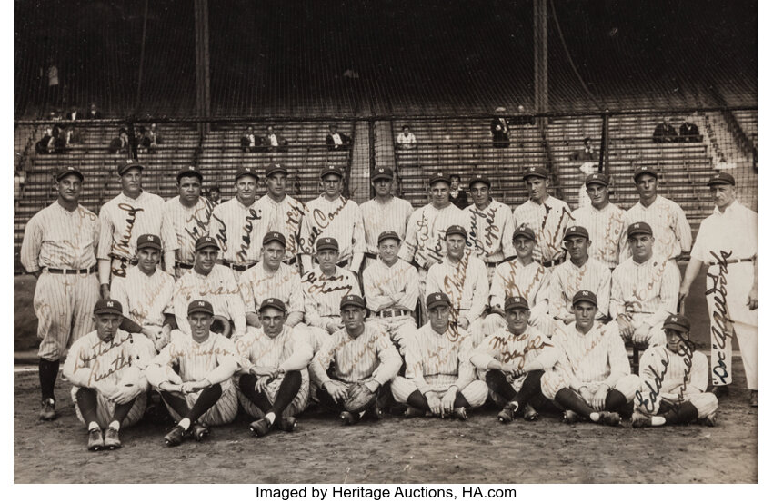 1927 New York Yankees Team Signed Photograph.  Autographs Others, Lot  #80058