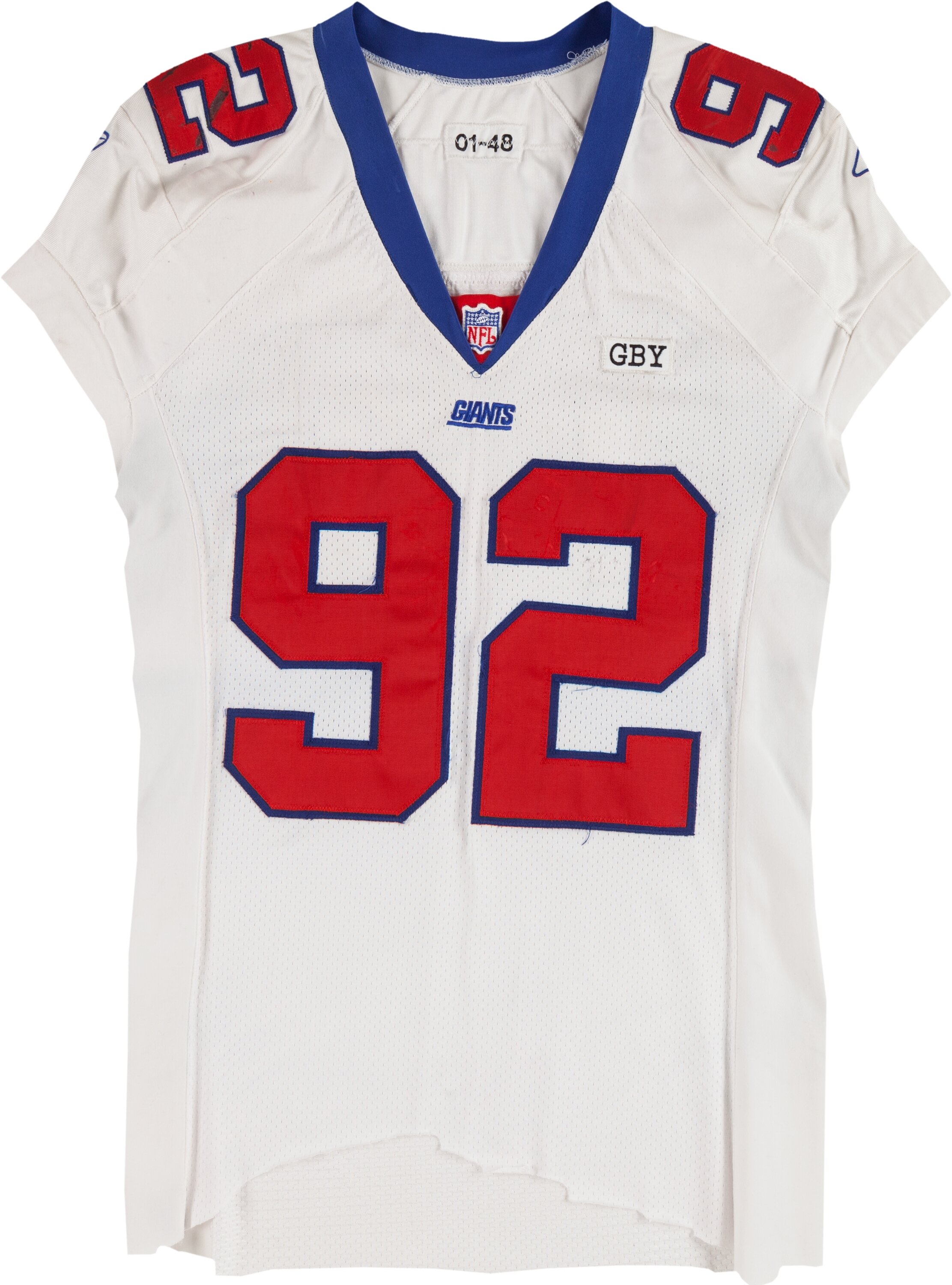 NFL N.Y. Giants M. Strahan Replica White Jersey 