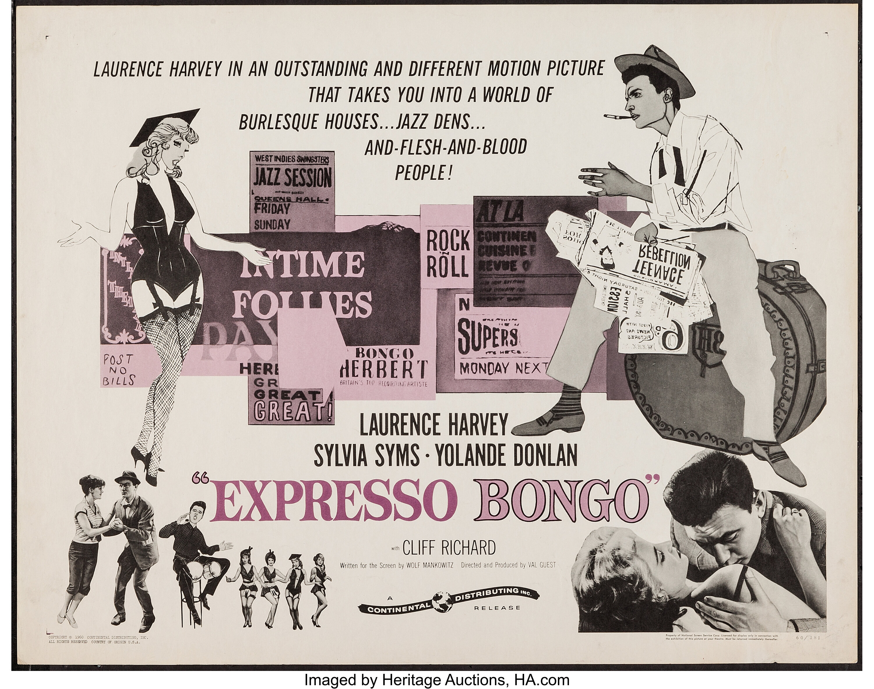 Expresso Bongo (British Lion, 1959). Half Sheet (22