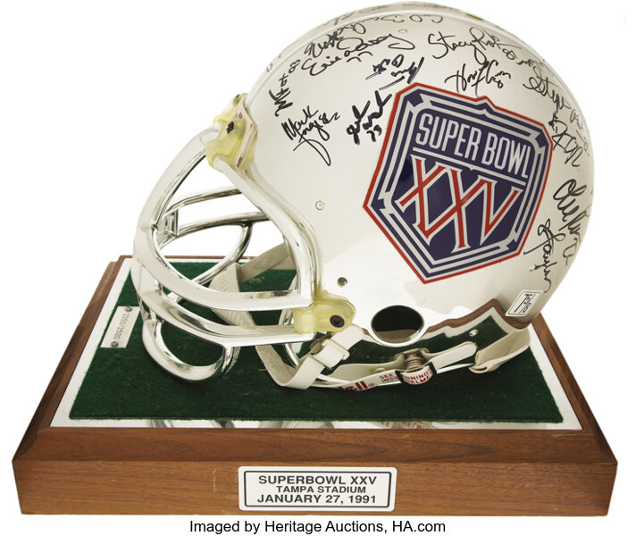 1986 New York Giants Super Bowl Champs Team Signed Full Size Helmet Be —  Showpieces Sports