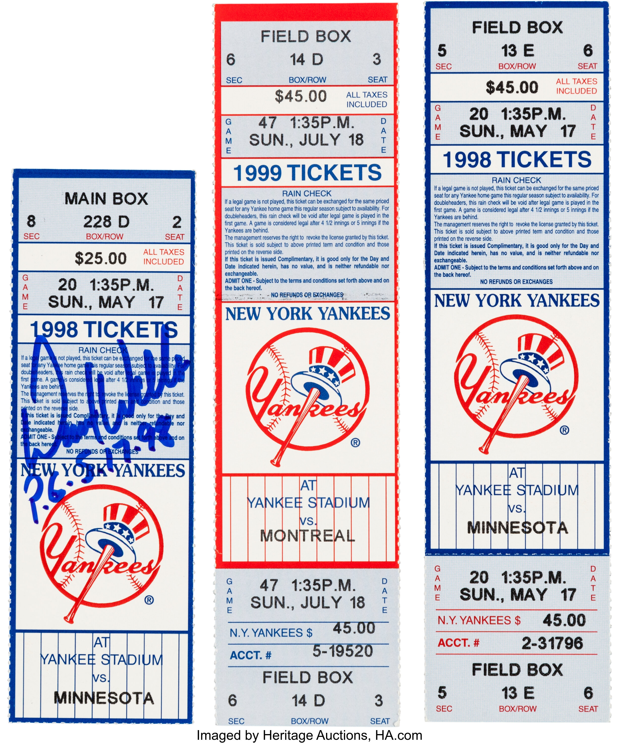 David Wells Signed Perfect Game 16x20 Photo P.G.5.17.98 Ins COA