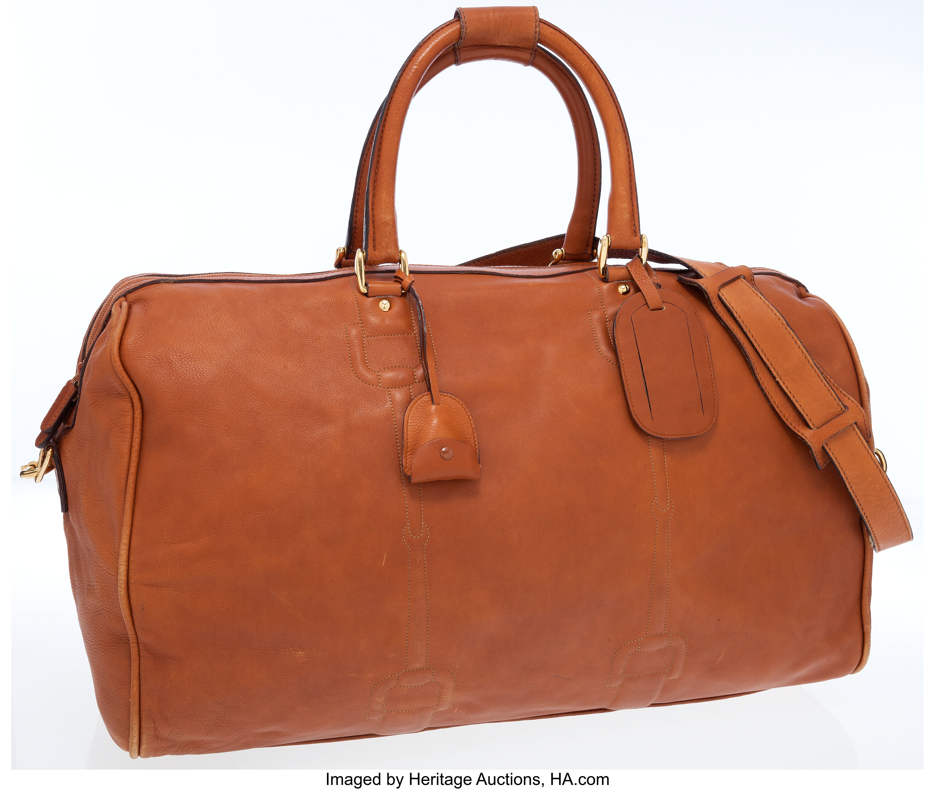 Leather travel bag Gucci Brown in Leather - 29066156