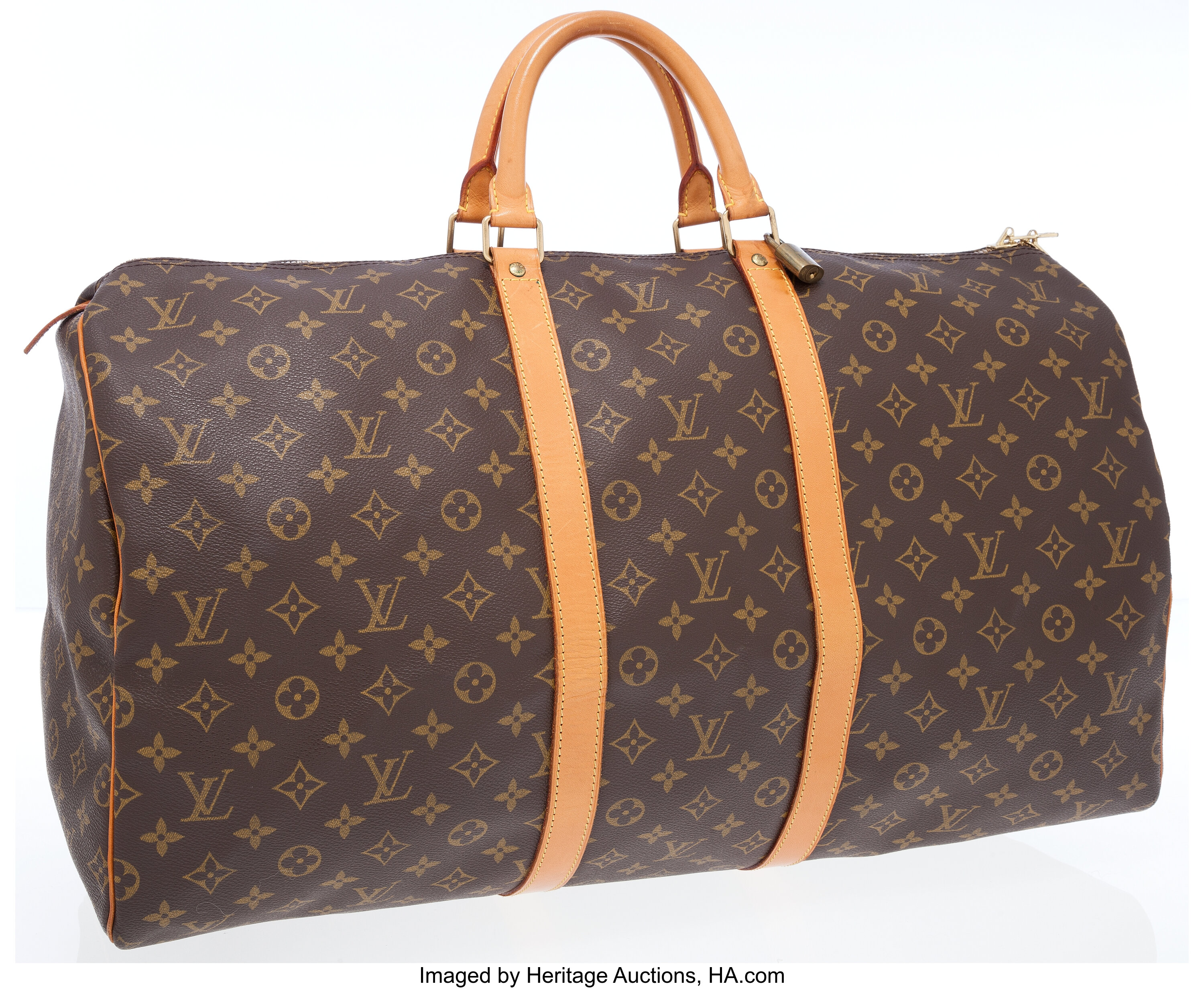 Sold at Auction: Louis Vuitton, LOUIS VUITTON KEEPALL BROWN HANDBAG