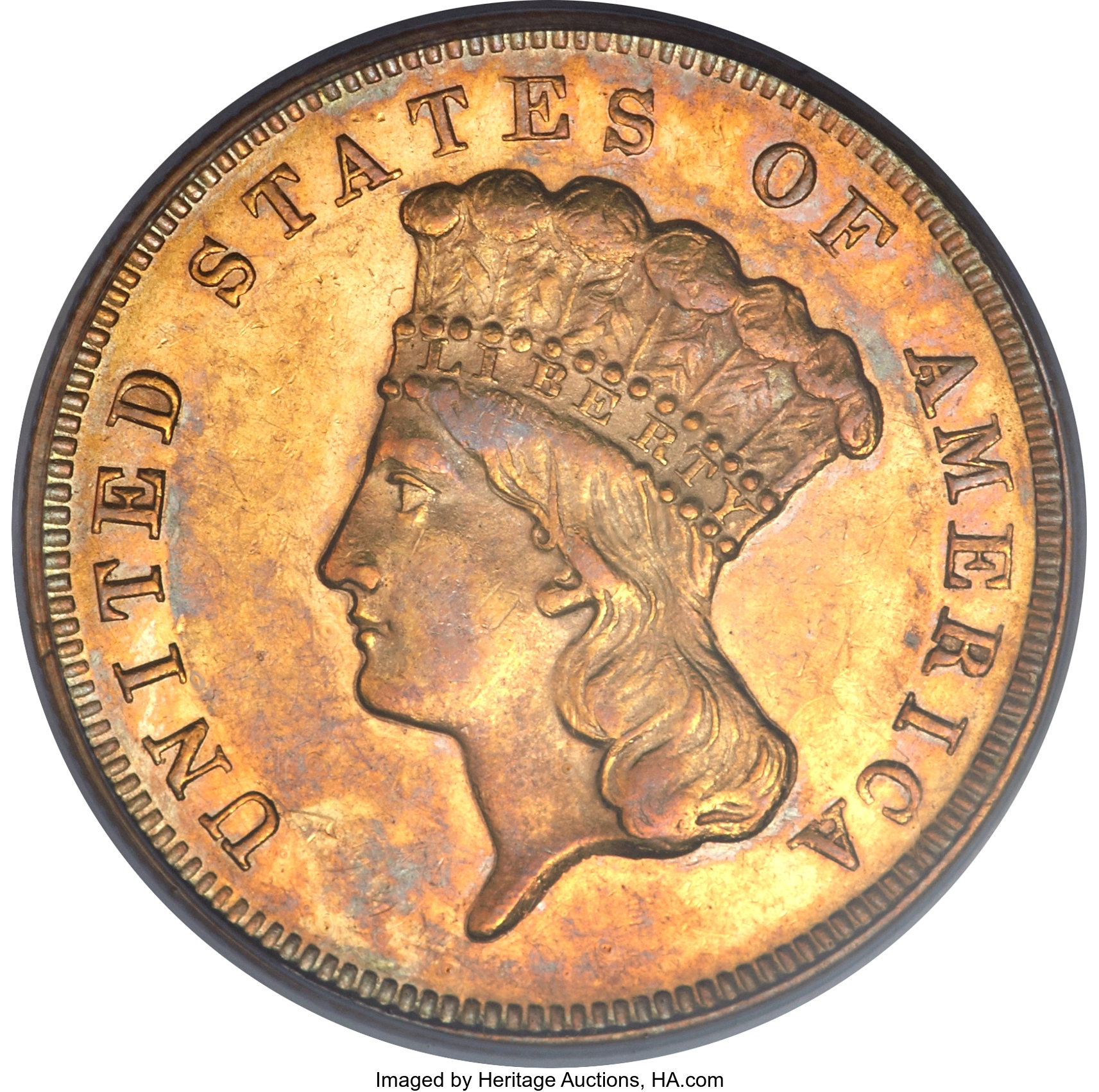 1854-O $3 (Regular Strike) Three Dollar - PCGS CoinFacts