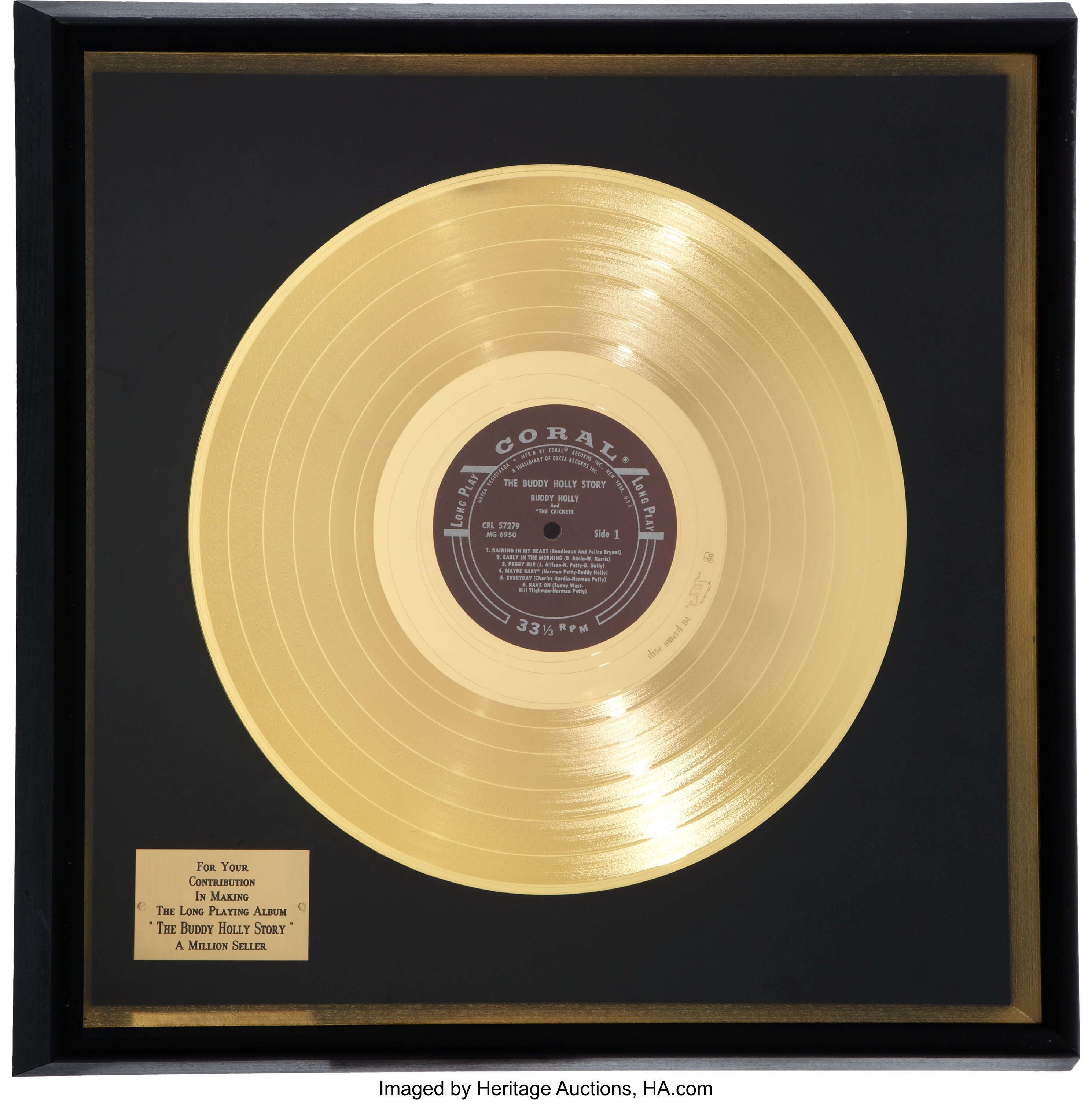 Buddy Holly and the Crickets The Buddy Holly Story Gold Record