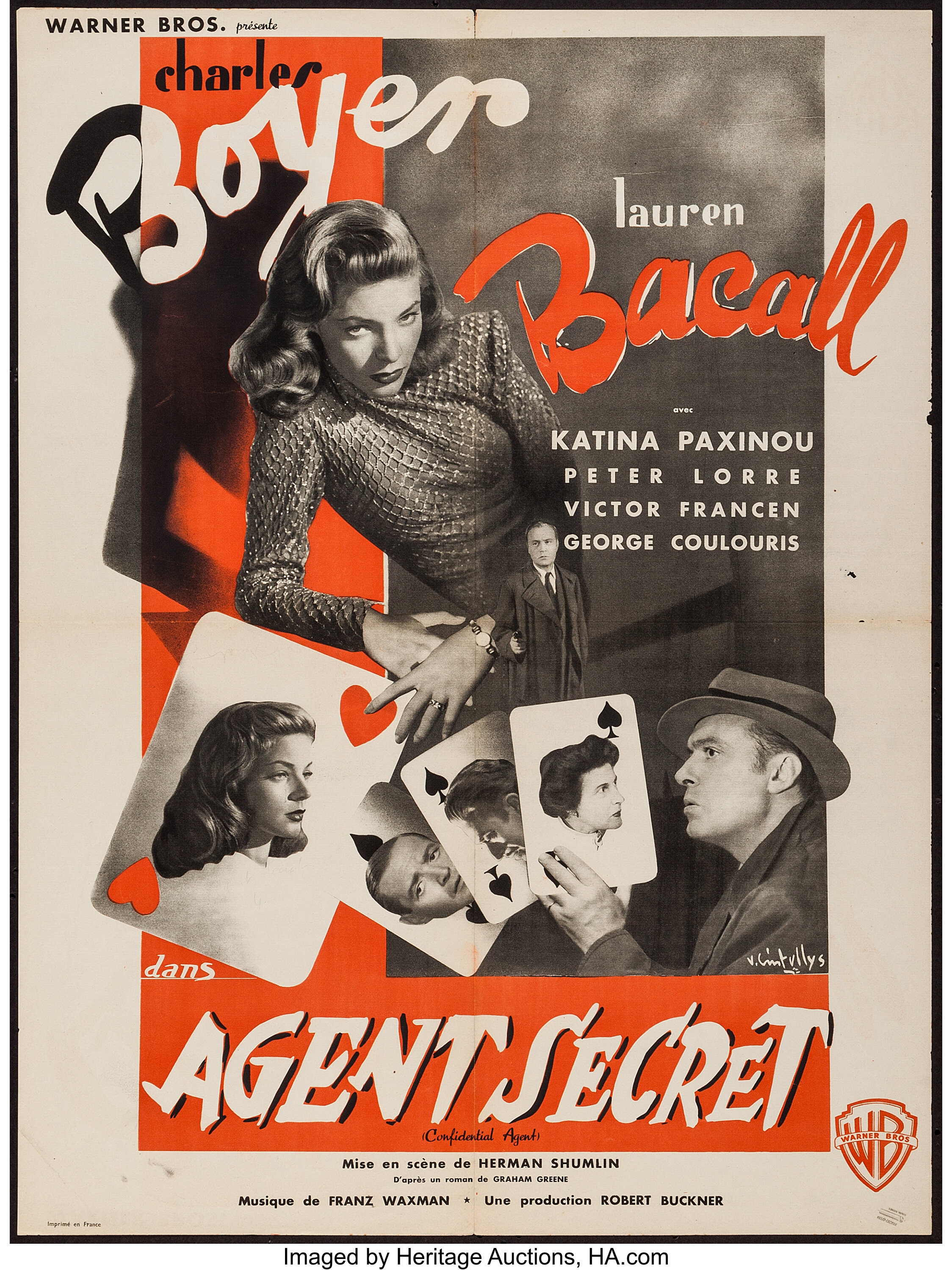 Confidential Agent (Warner Brothers, 1947). French Affiche (23