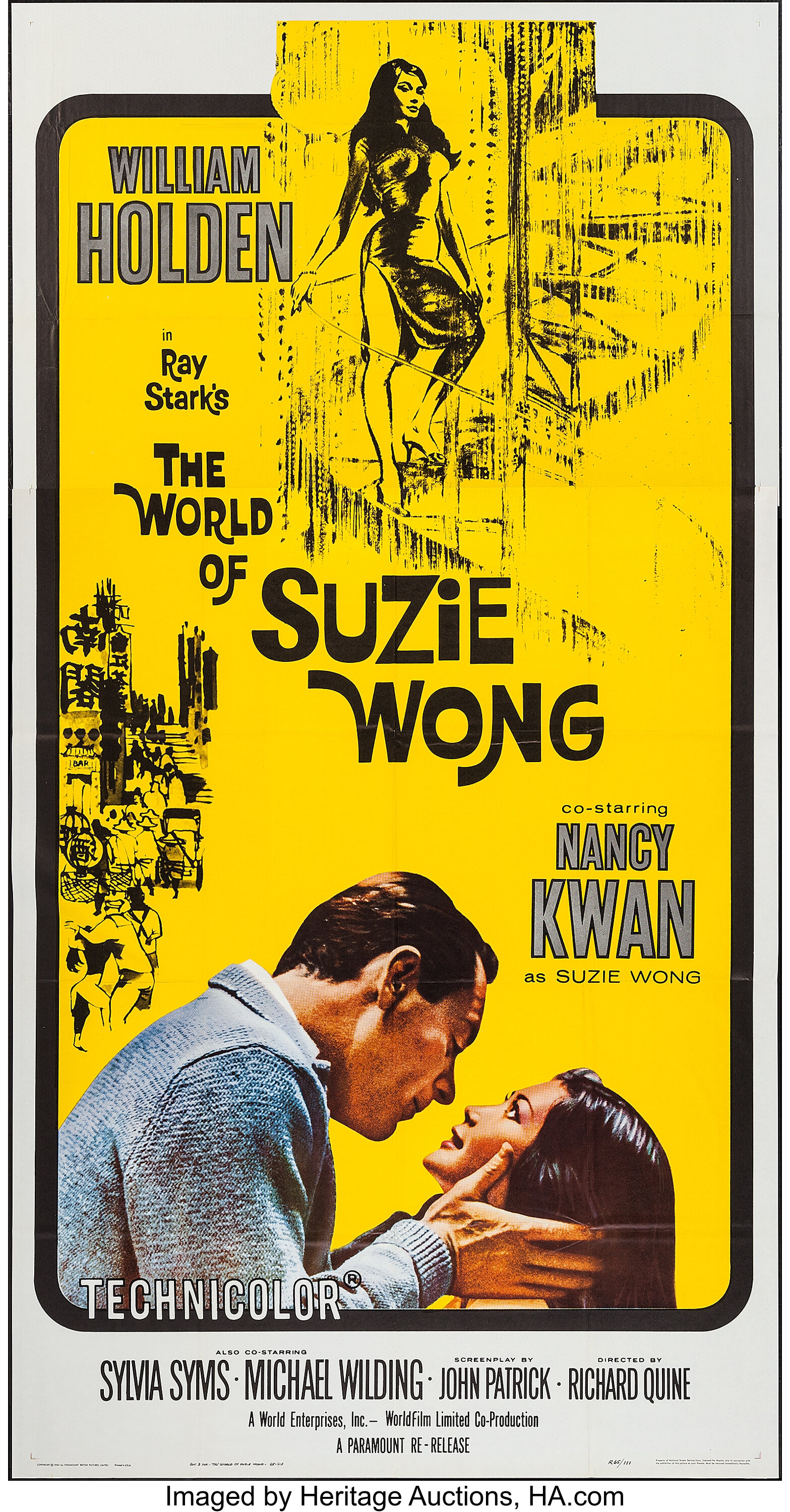 The World Of Suzie Wong Other Lot Paramount 1960 Three Sheet Lot 54523 Heritage Auctions