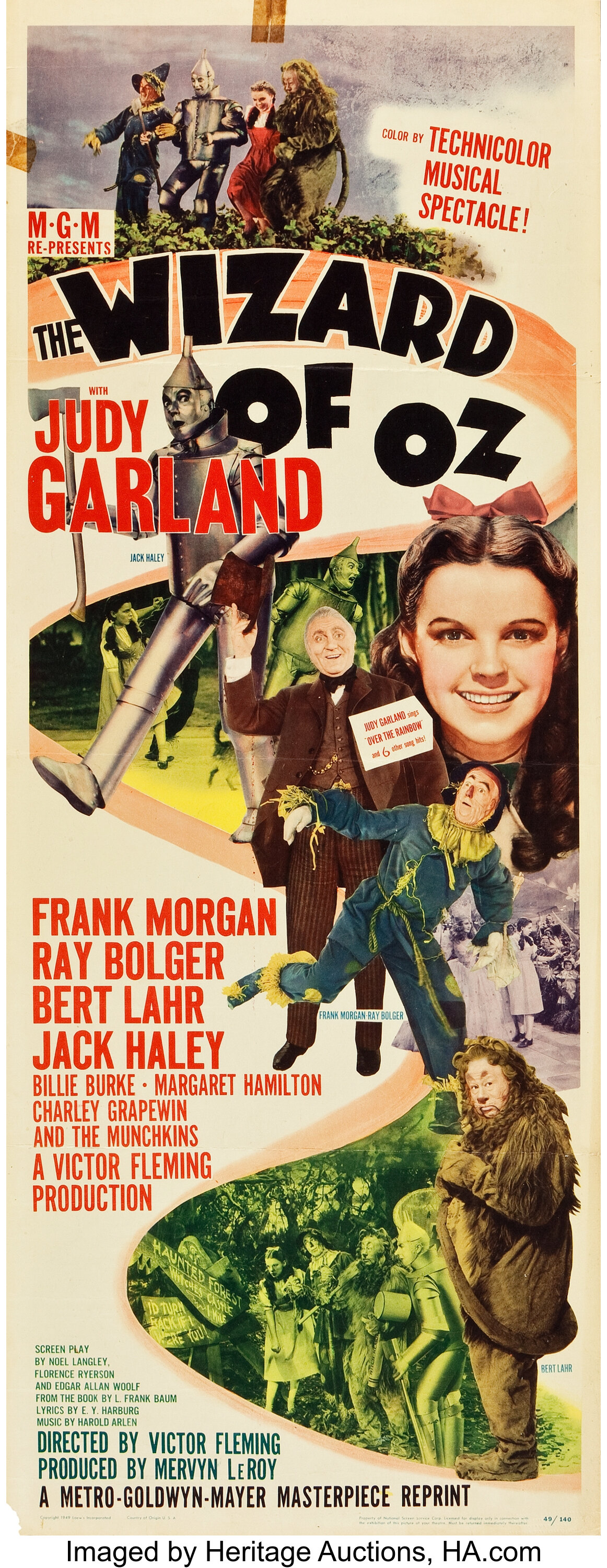 The Wizard of Oz (MGM, R-1949). Insert (14