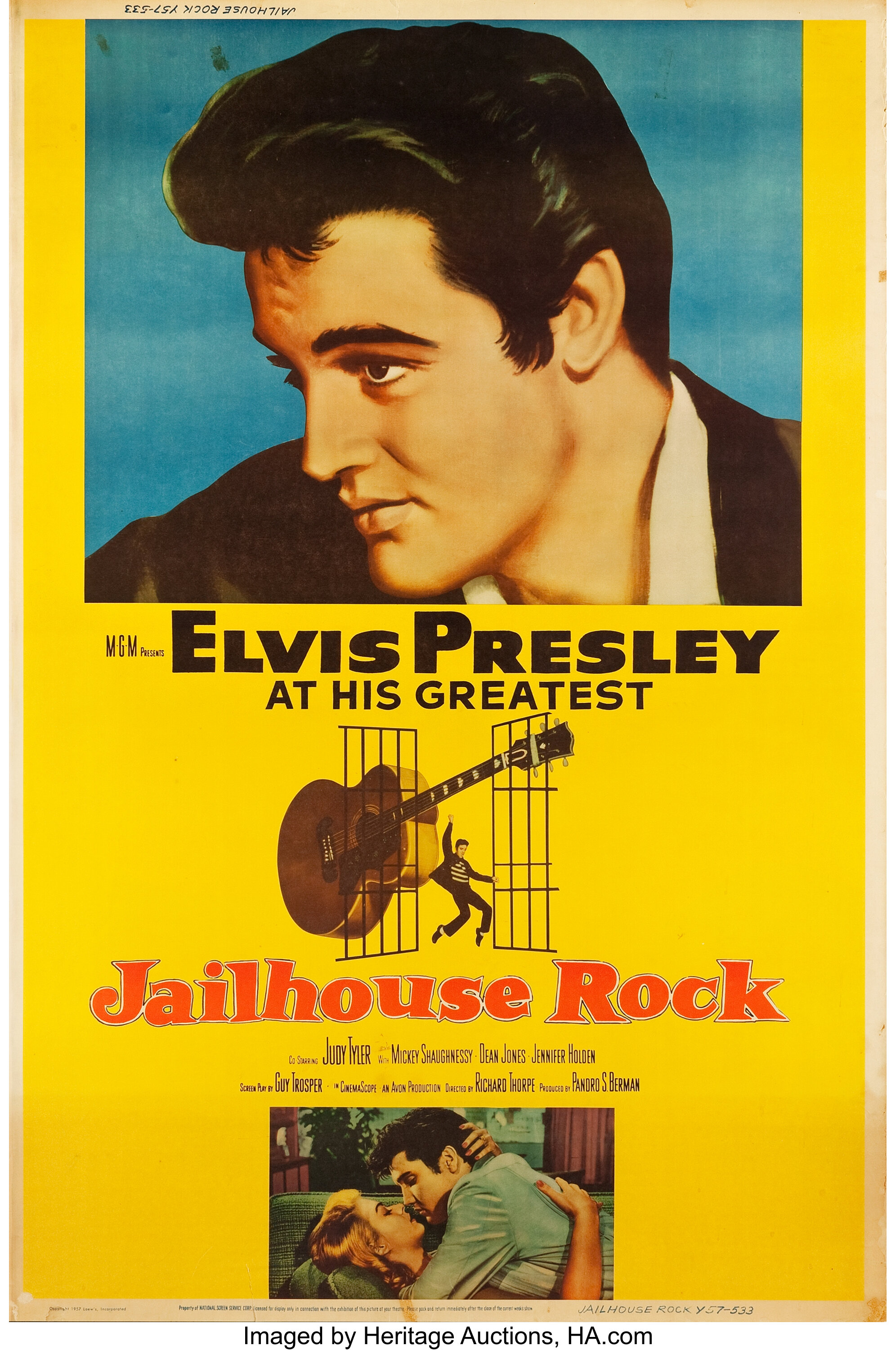 Jailhouse Rock Mgm 1957 Poster 40 X 60 Style Y Movie Lot 224 Heritage Auctions