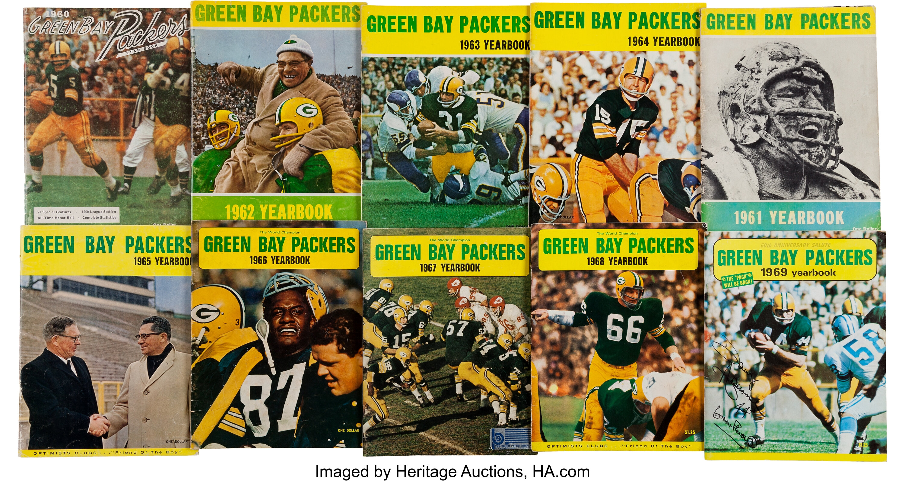 1962 Green Bay Packers Year Book 10 x 7 Vintage Look Reproduction – Rusty  Walls Sign Shop