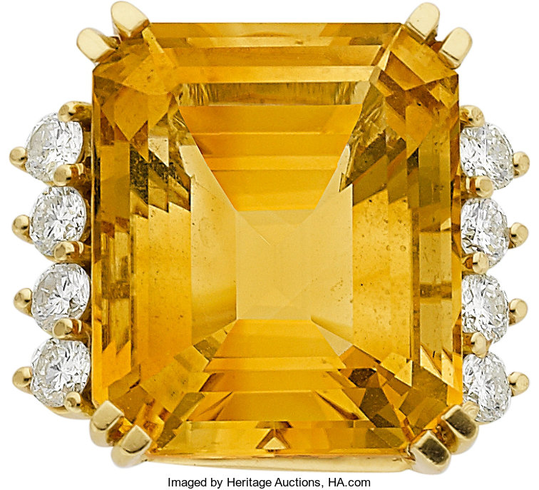 Citrine, Diamond, Gold Ring. ... Estate Jewelry Rings | Lot #58164 ...