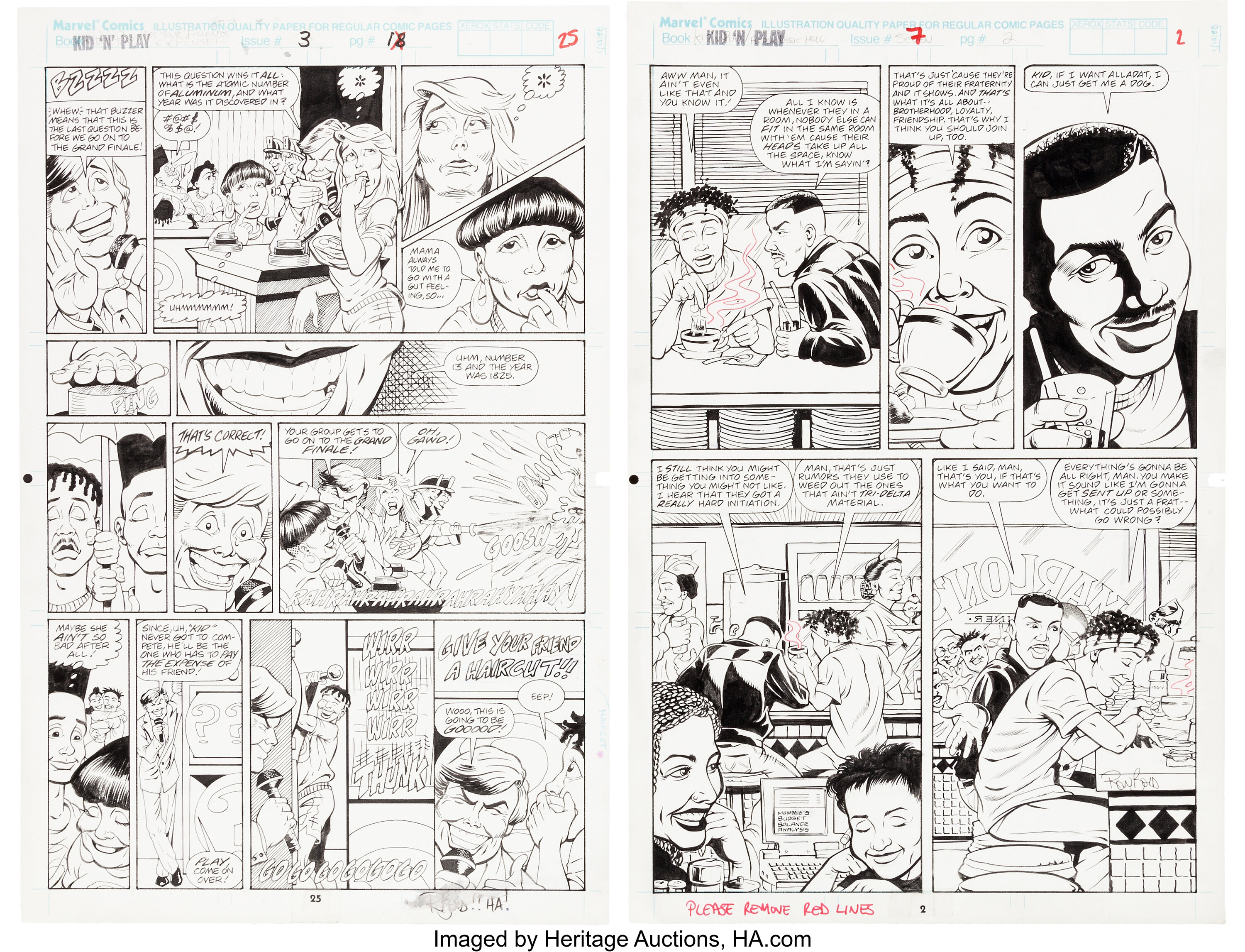 Chuck Frazier and Ron Boyd Kid 'n' Play Story Page Original Art | Lot ...