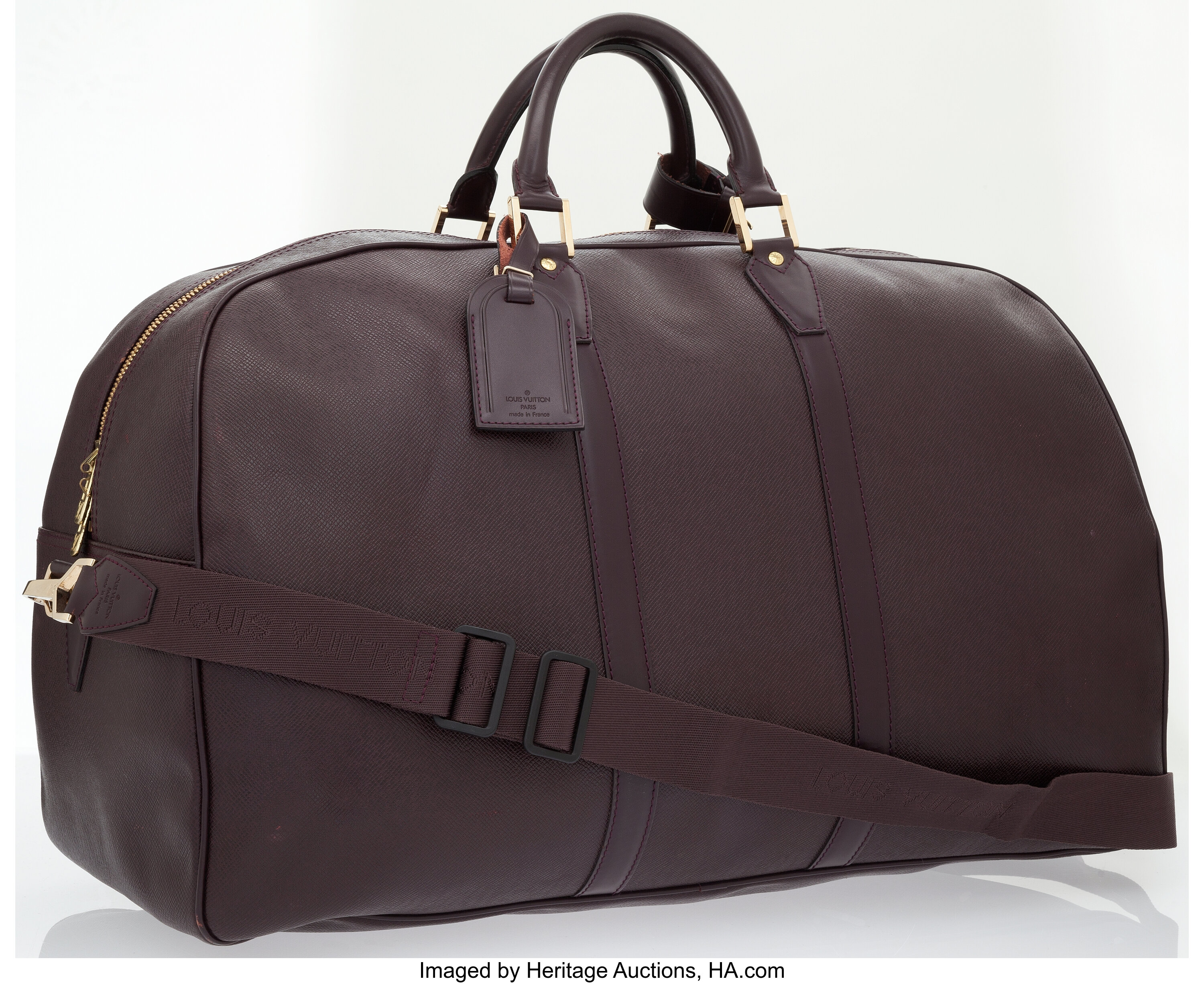 Sold at Auction: Louis Vuitton Taiga Leather Briefcase