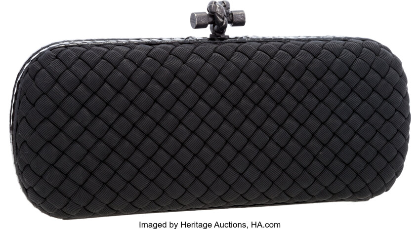 Bottega Veneta Metal Intrecciato Knot Frame Clutch Bag