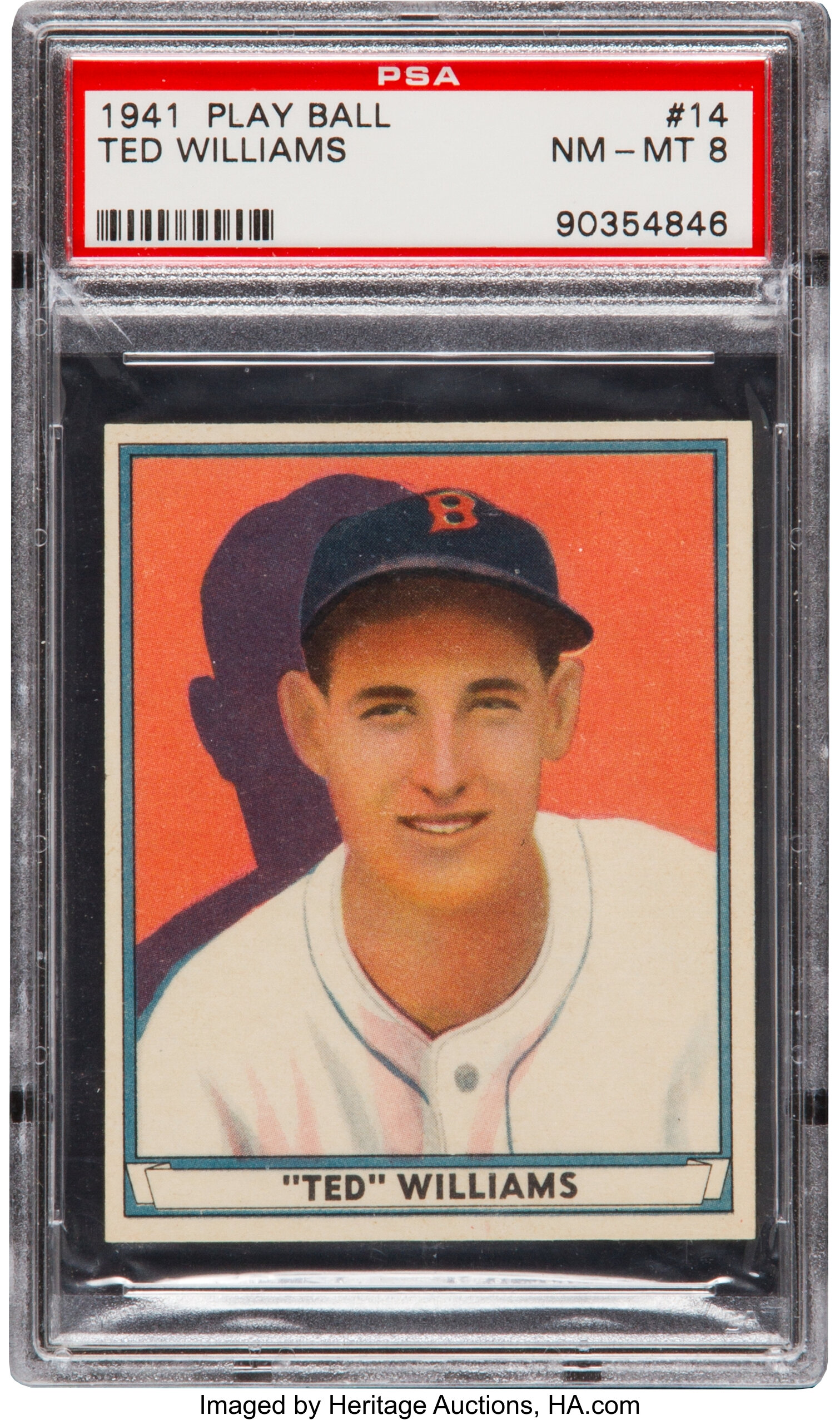 1941 Play Ball Ted Williams #14 PSA NM-MT 8. Baseball Cards