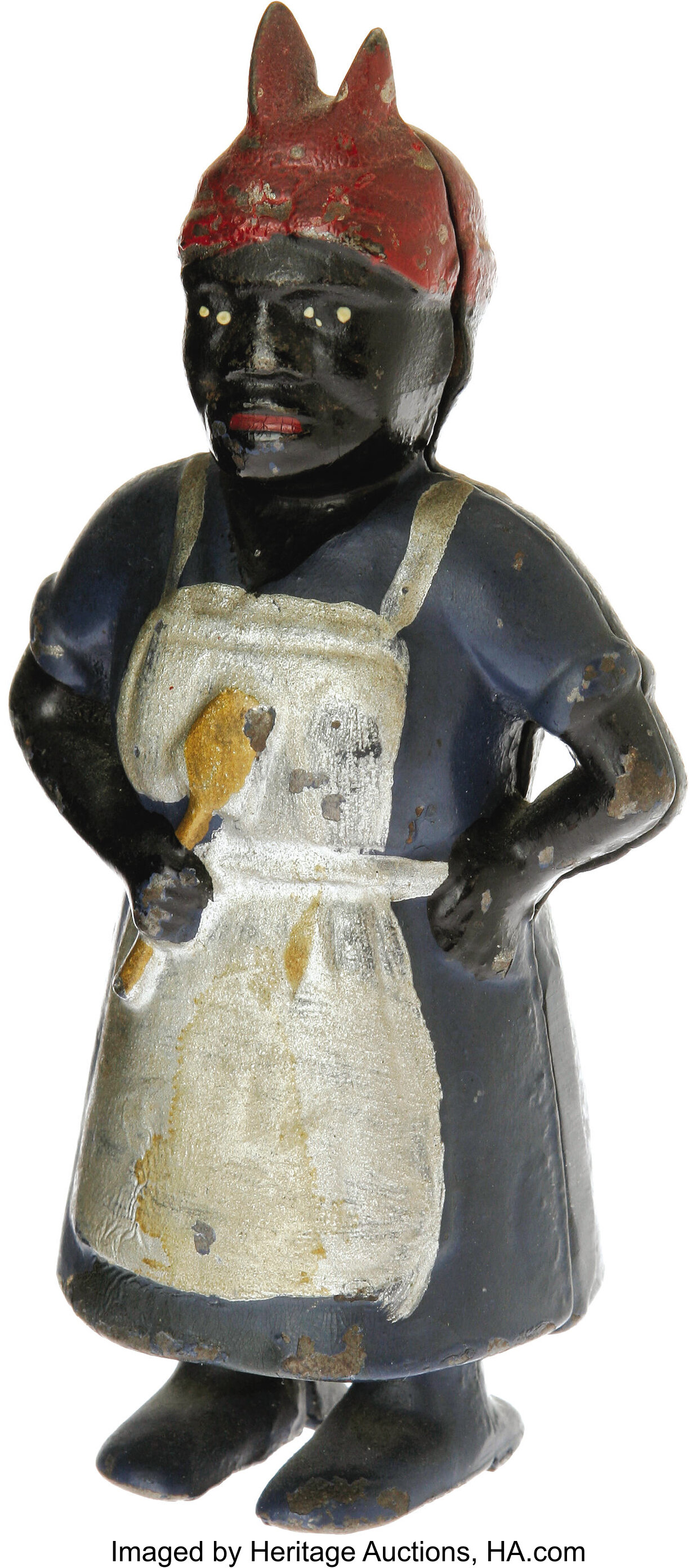 Cast Iron Mammy Still Bank sometimes referred to as an Aunt Jemima