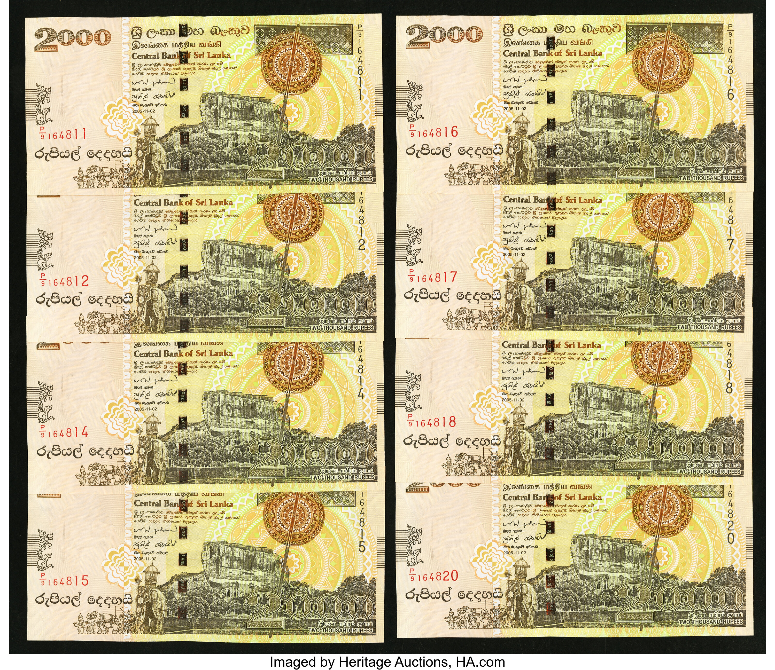 UNC > Withdrawn Denomination 2006 P-121b 2000 Rupees Sri Lanka 