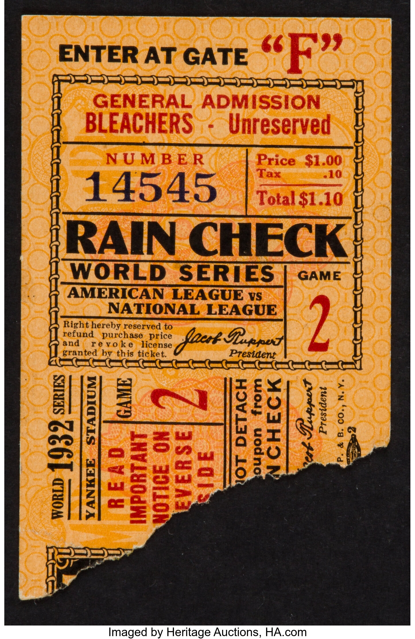 At Auction: 1932 World Series Program - Yankees vs. Cubs