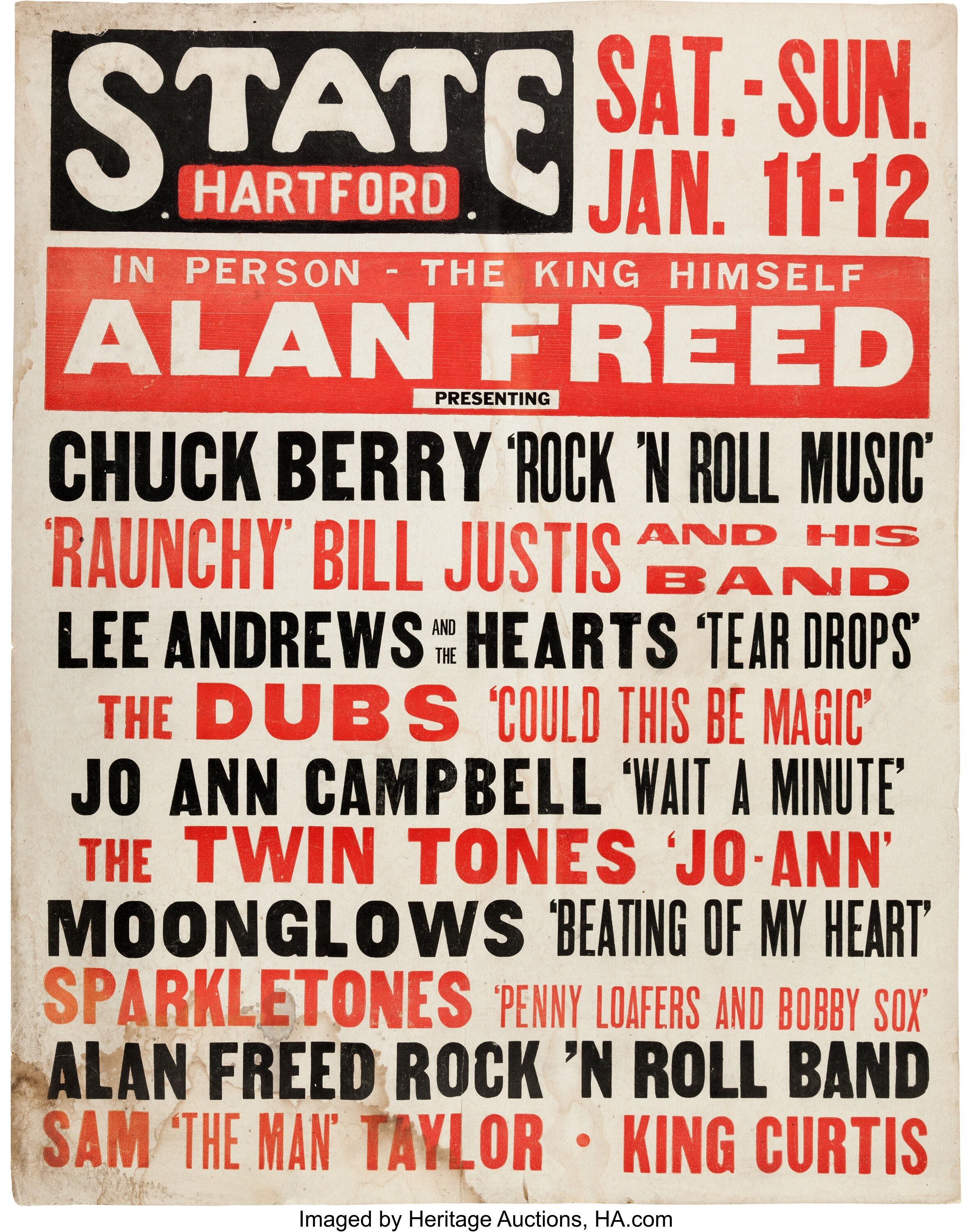 Alan Freed Rock 'n Roll Show Featuring Chuck Berry Hartford Concert ...