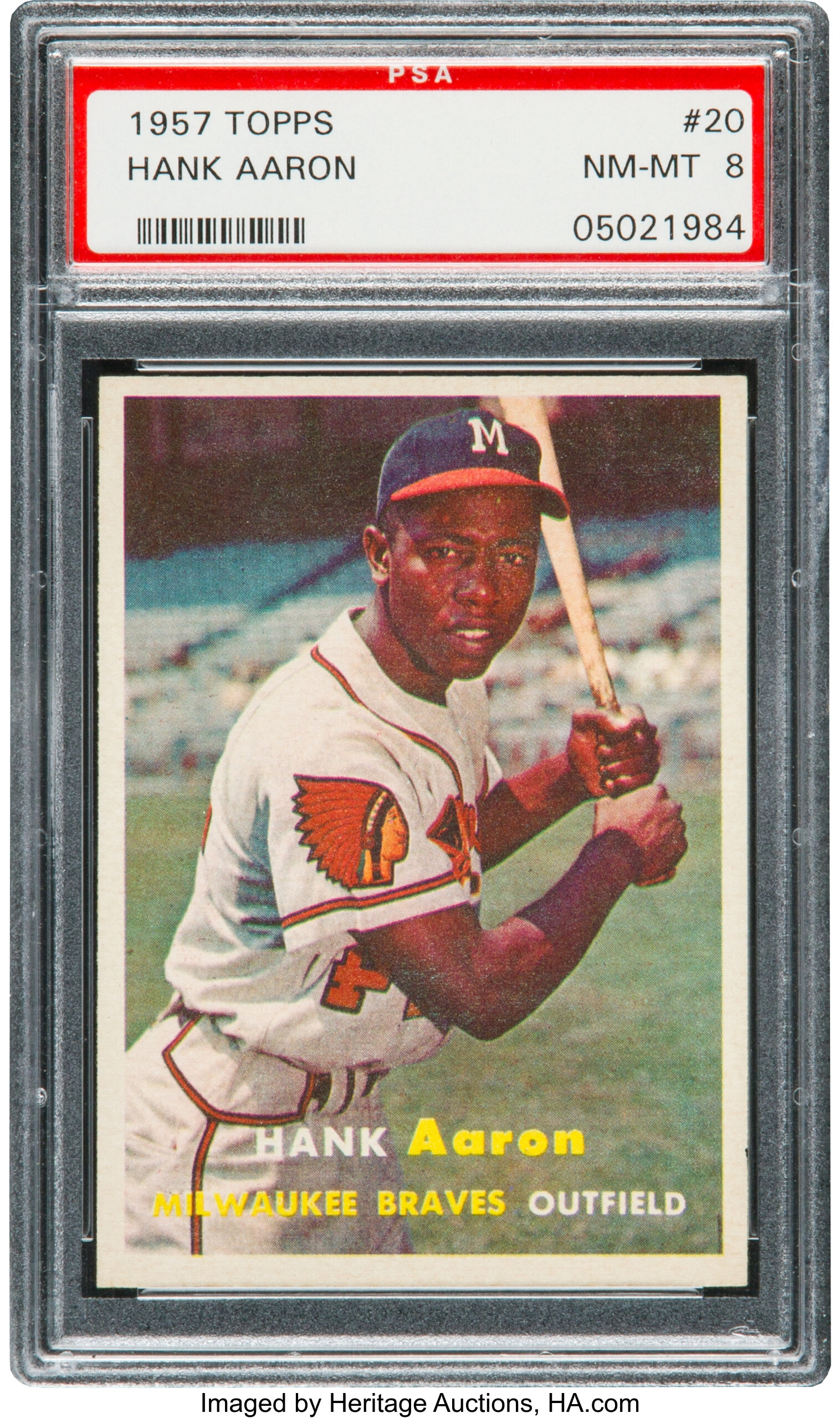  1957 Topps # 20 Hank Aaron Milwaukee Braves (Baseball