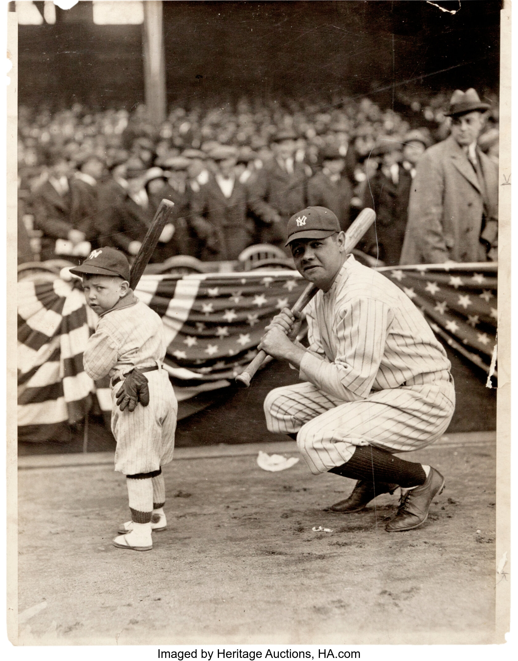 1923 Babe Ruth at Grand Opening of Yankee Stadium News Photograph