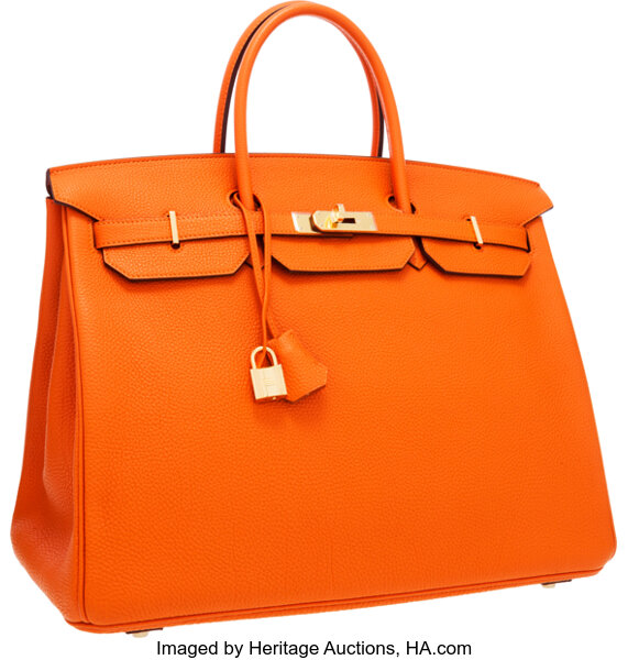 Hermes Birkin 30cm Orange Bag Togo Gold Hardware - Nadine Collections