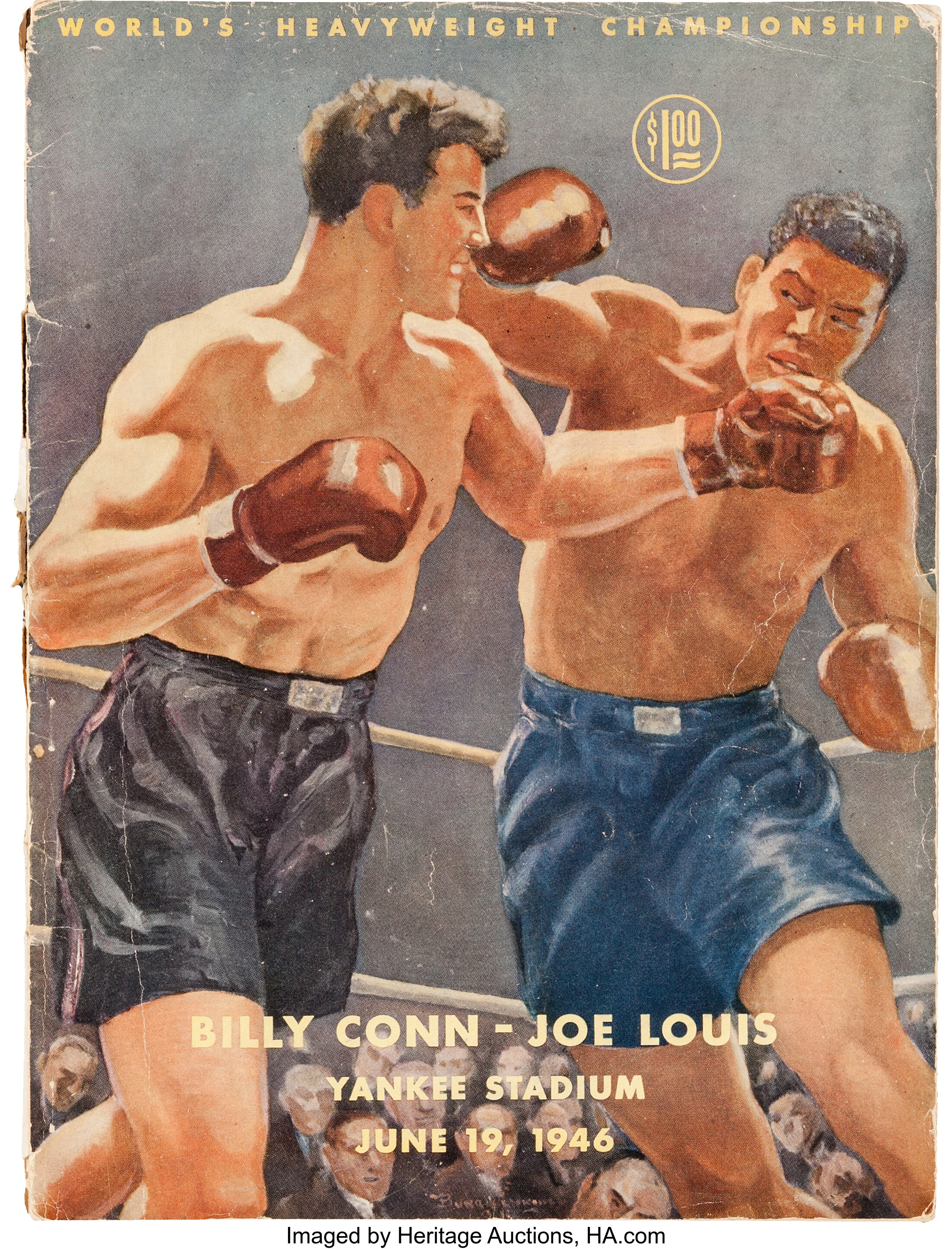 AUGUST 1946 THE RING MAGAZINE JOE LOUIS BILLY CONN HEAVYWEIGHT CHAMP VG/EX