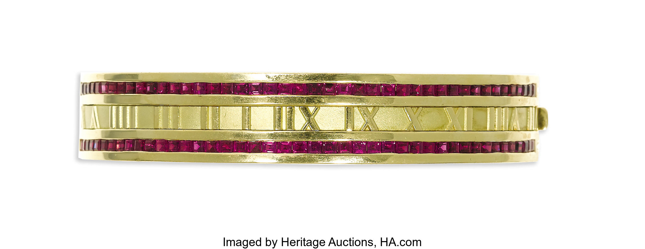 Sold at Auction: TIFFANY &CO ,18K GOLD ATLAS COLLECTION ROMAN NUMERALS RING