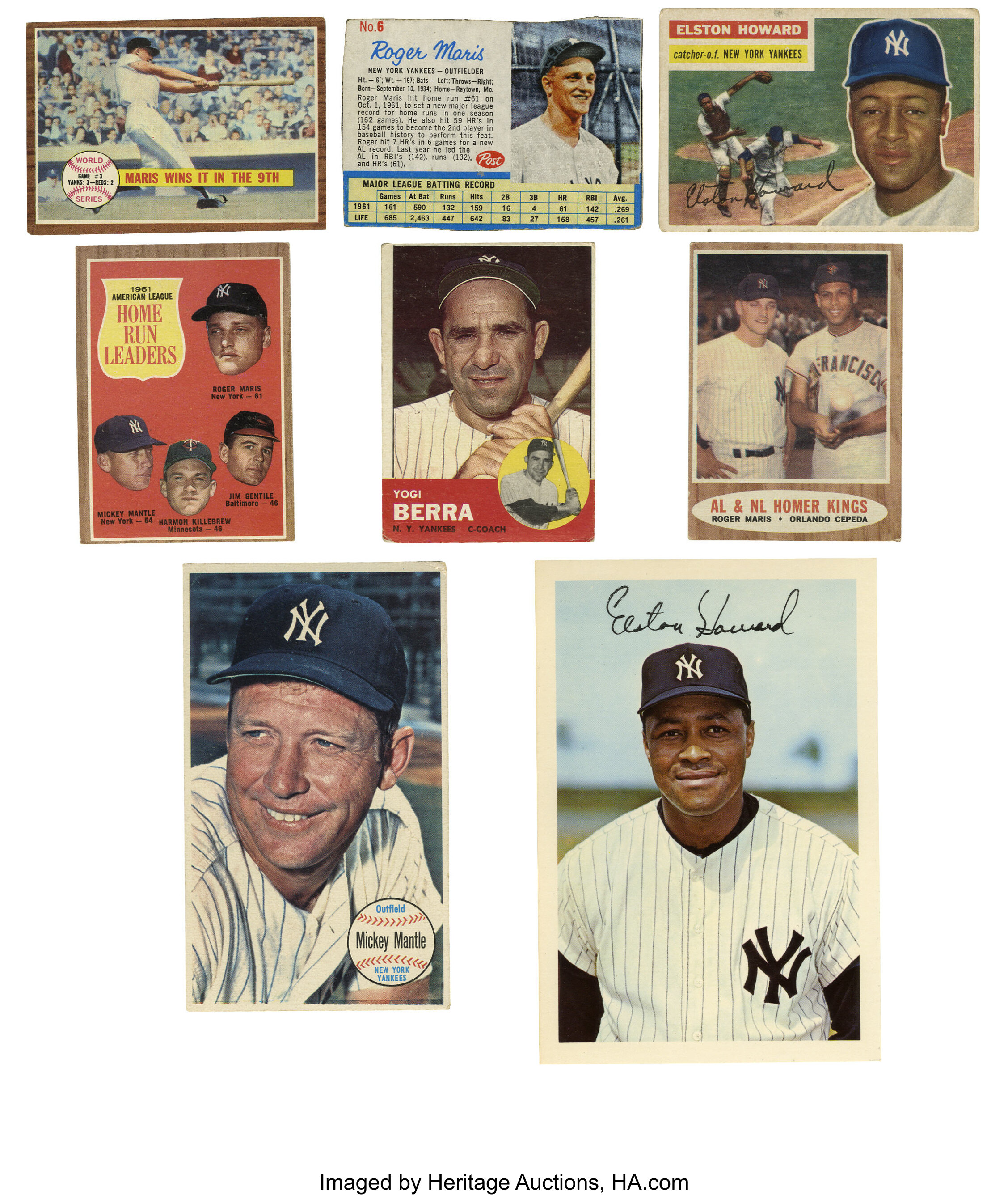Roger Maris, Mickey Mantle, and Elston Howard in New York Yankees